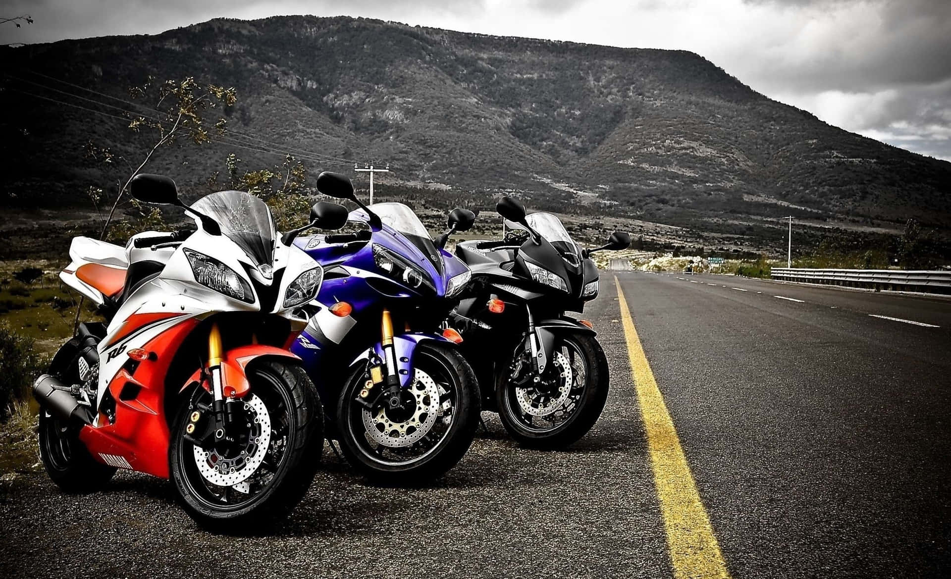 Motorcycles Near Mountains [wallpaper] Background