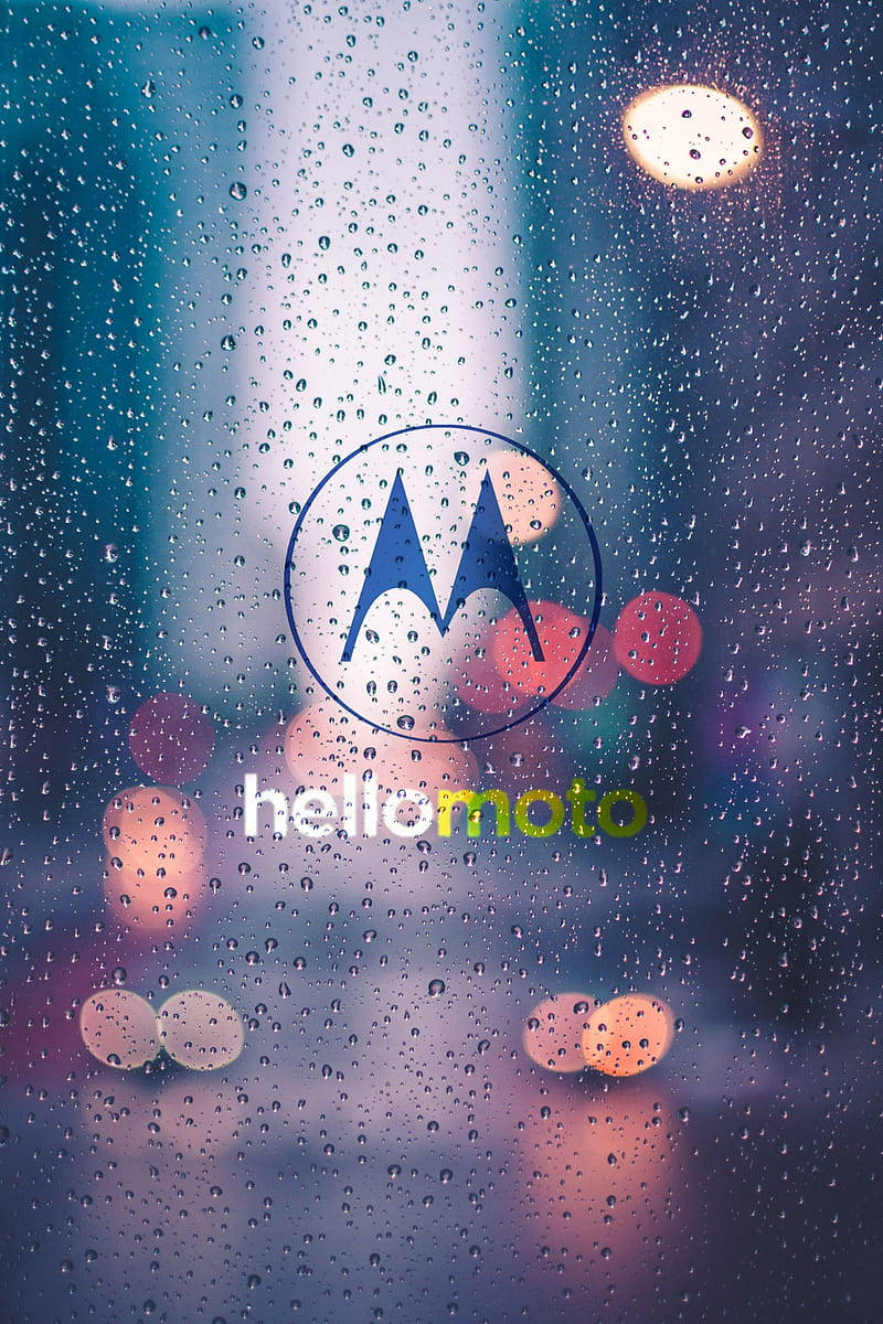 Motorola On A Rainy Day Background