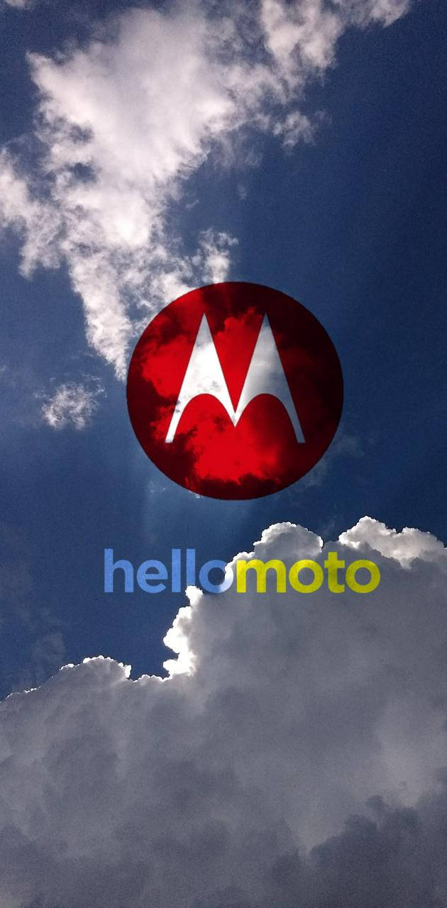 Motorola Red Logo In Sky Background
