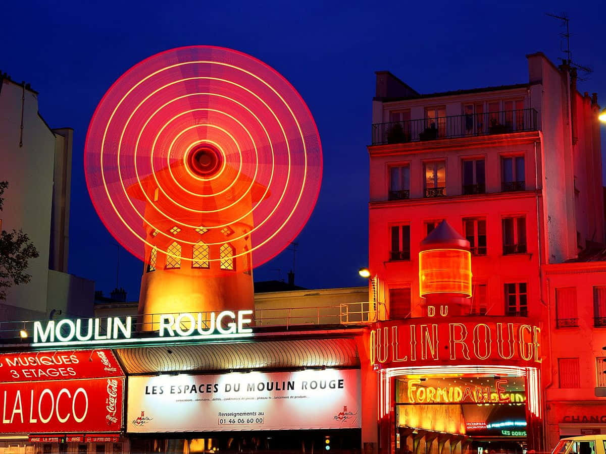 Moulin Rouge Early Evening Signs Background