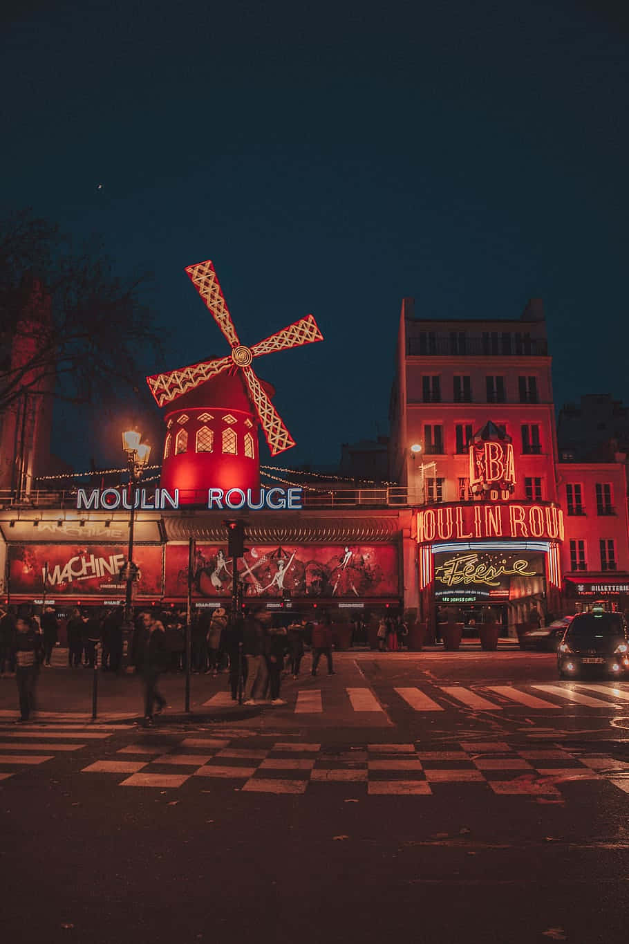 Moulin Rouge From The Other Side Of The Street Background