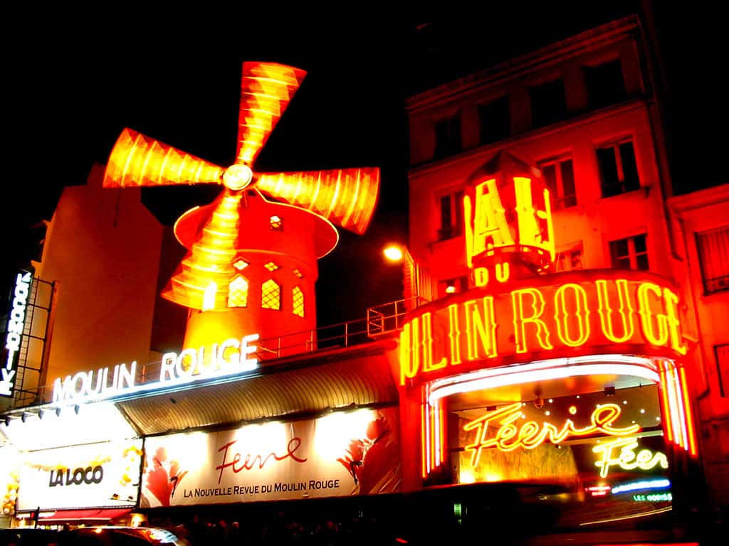 Moulin Rouge Nighttime Glow Background