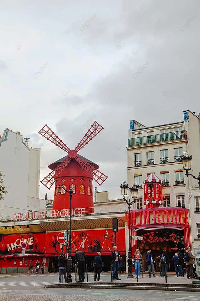 Moulin Rouge Paris Facade Background