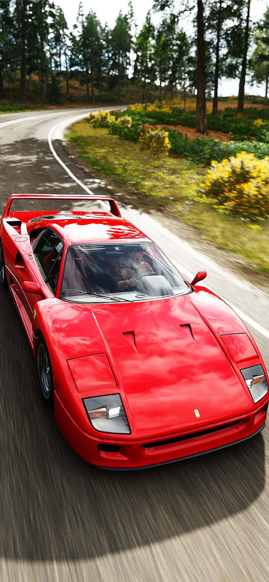 Mound View Of A Vintage Ferrari