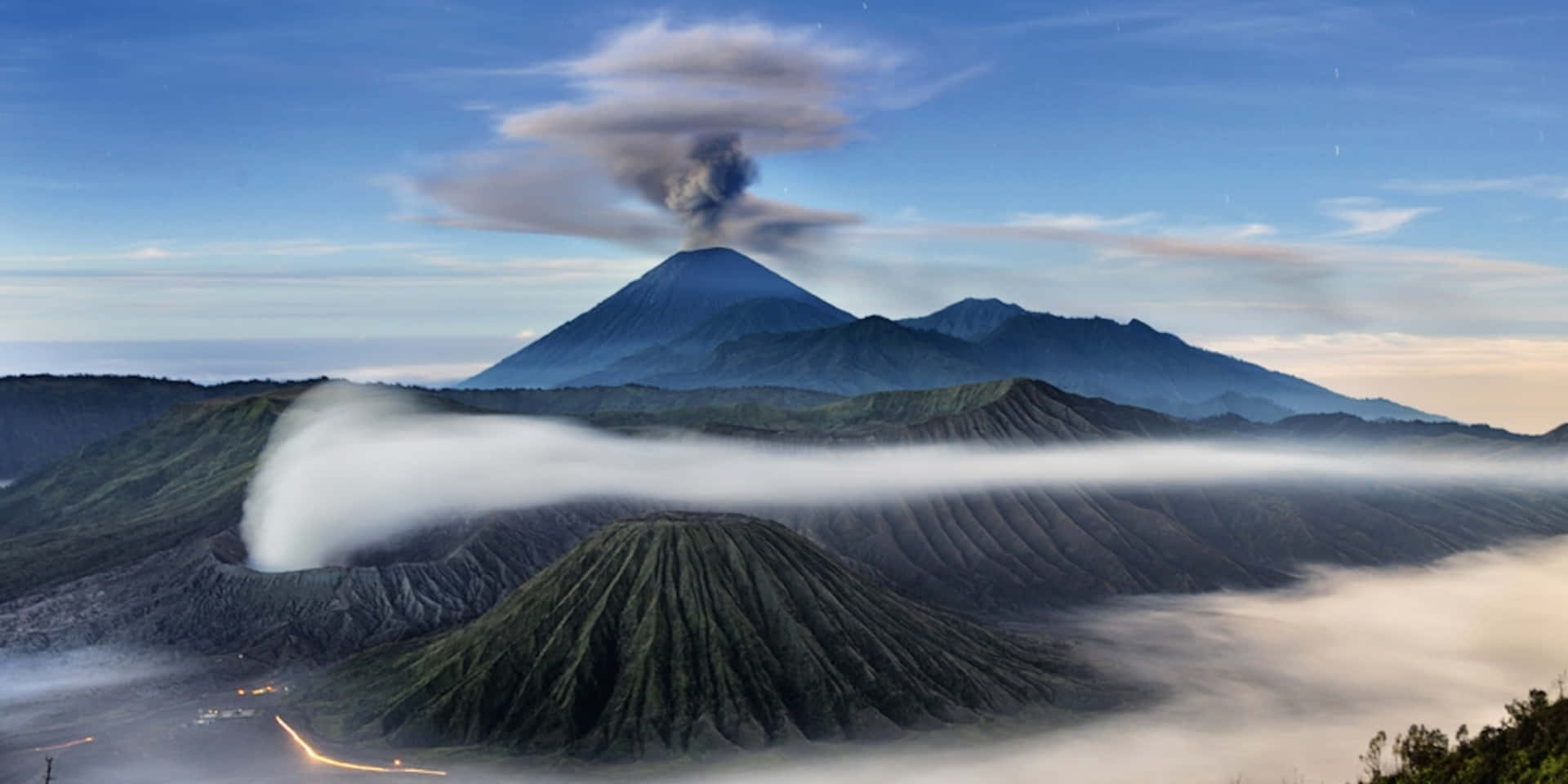Mount Bromo Volcano Background