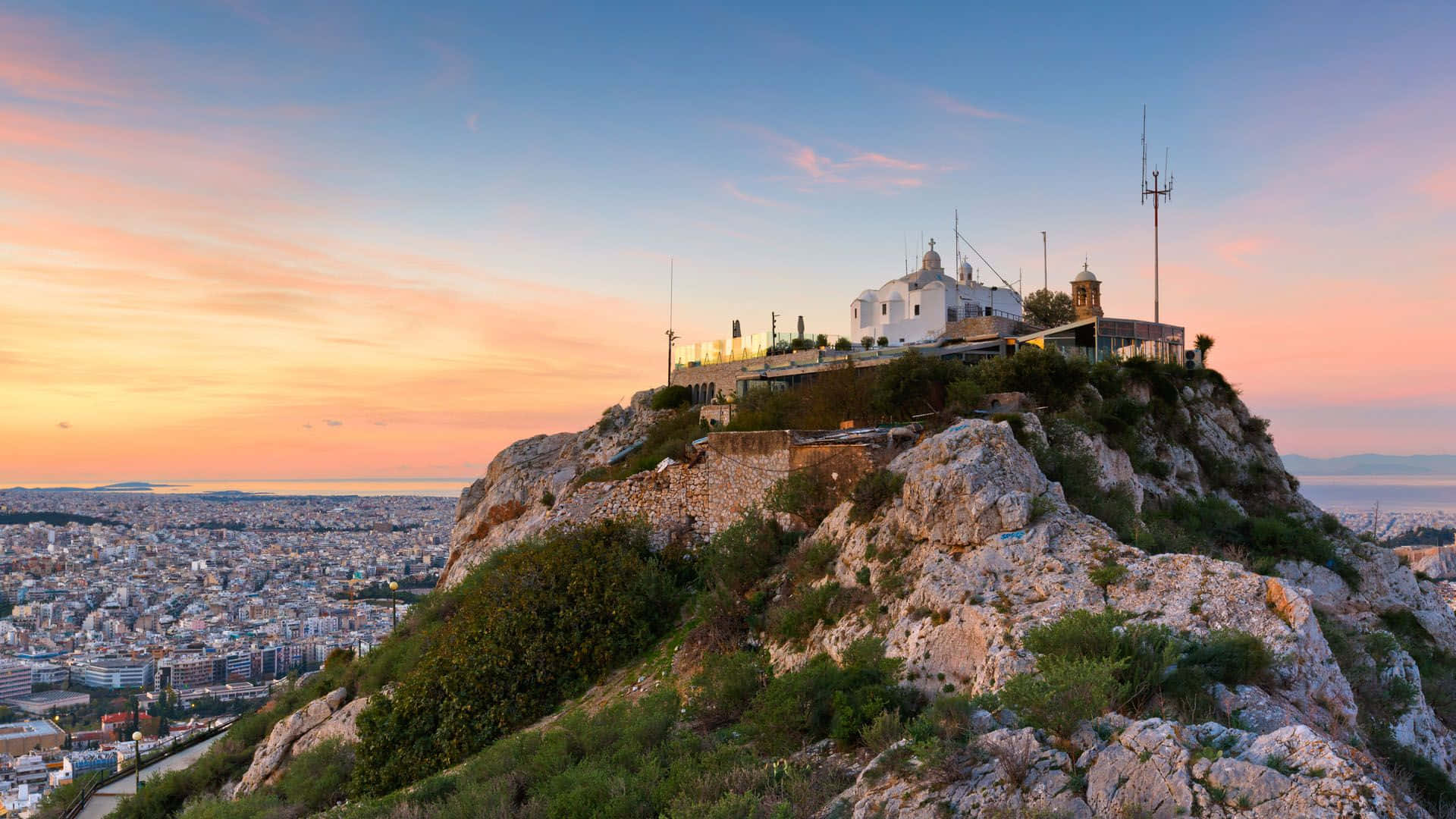 Mount Lycabettus Peak Sunset