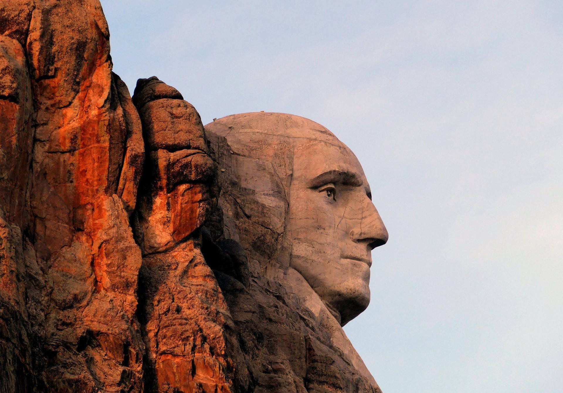 Mount Rushmore Abraham Lincoln In Golden Hour