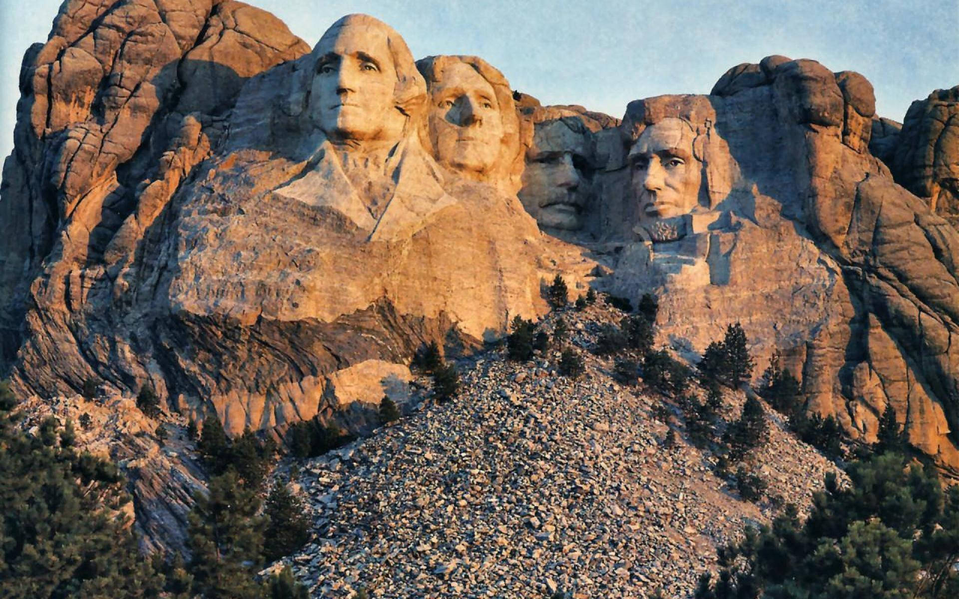 Mount Rushmore During Golden Hour