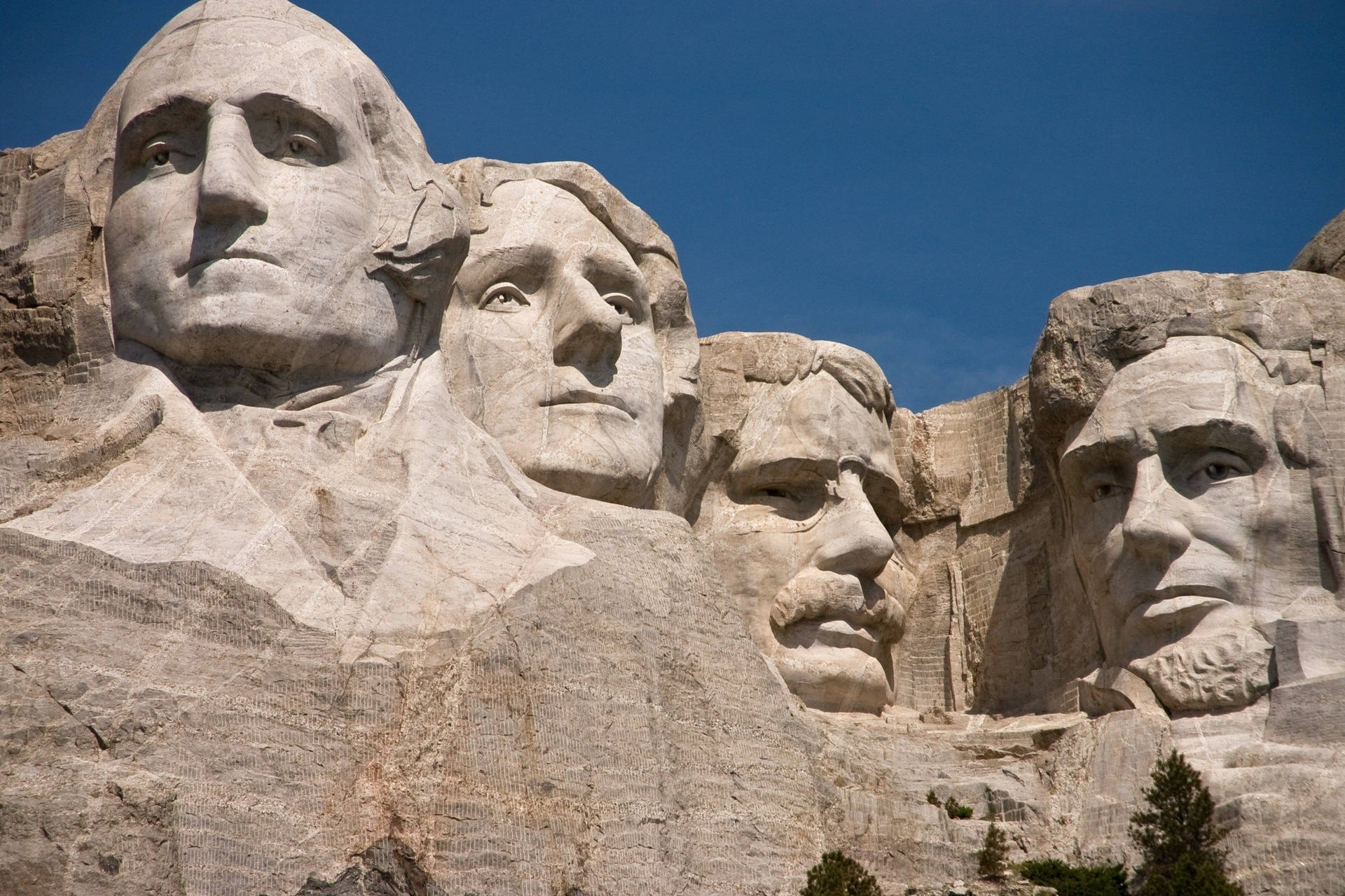 Mount Rushmore Figureheads Of Presidents Background