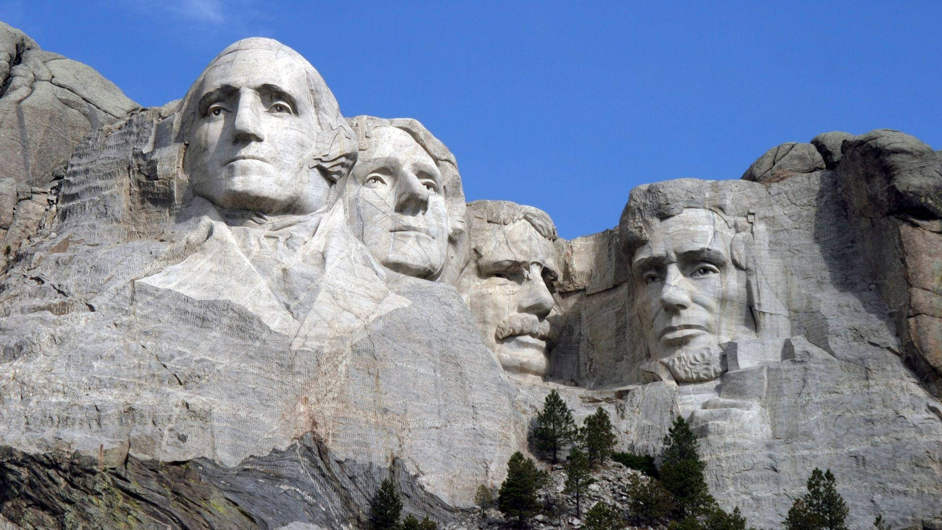 Mount Rushmore Figures Of The Presidents Background