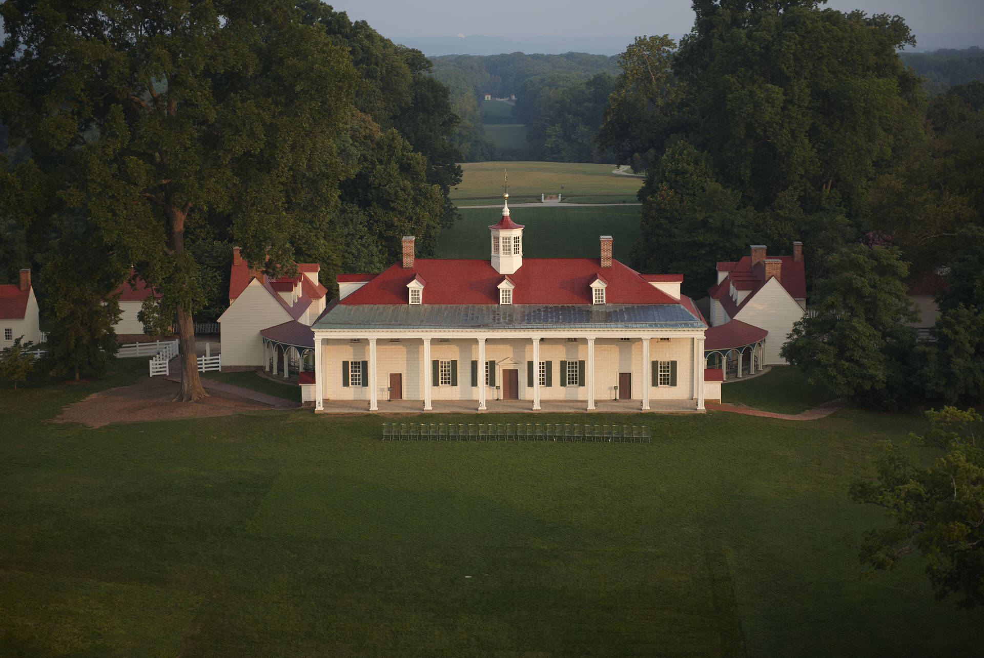 Mount Vernon Drone Shot Background