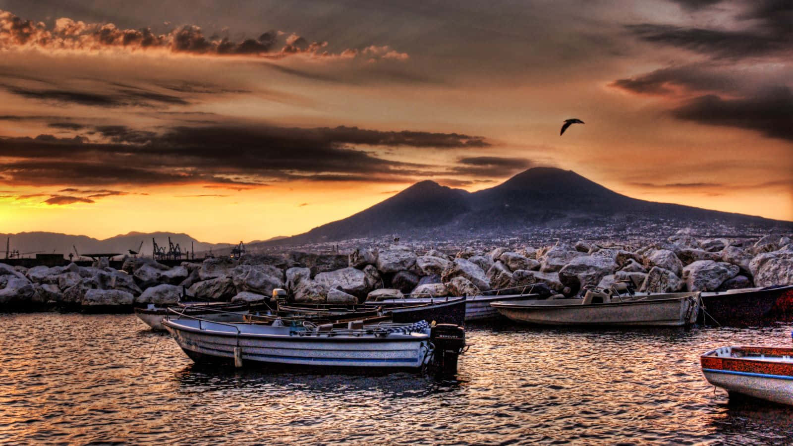 Mount Vesuvio Artistic Shot Italy Background
