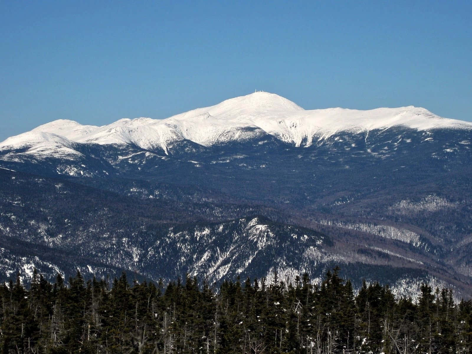 Mount Washington New Hampshire Winter Landscape Background