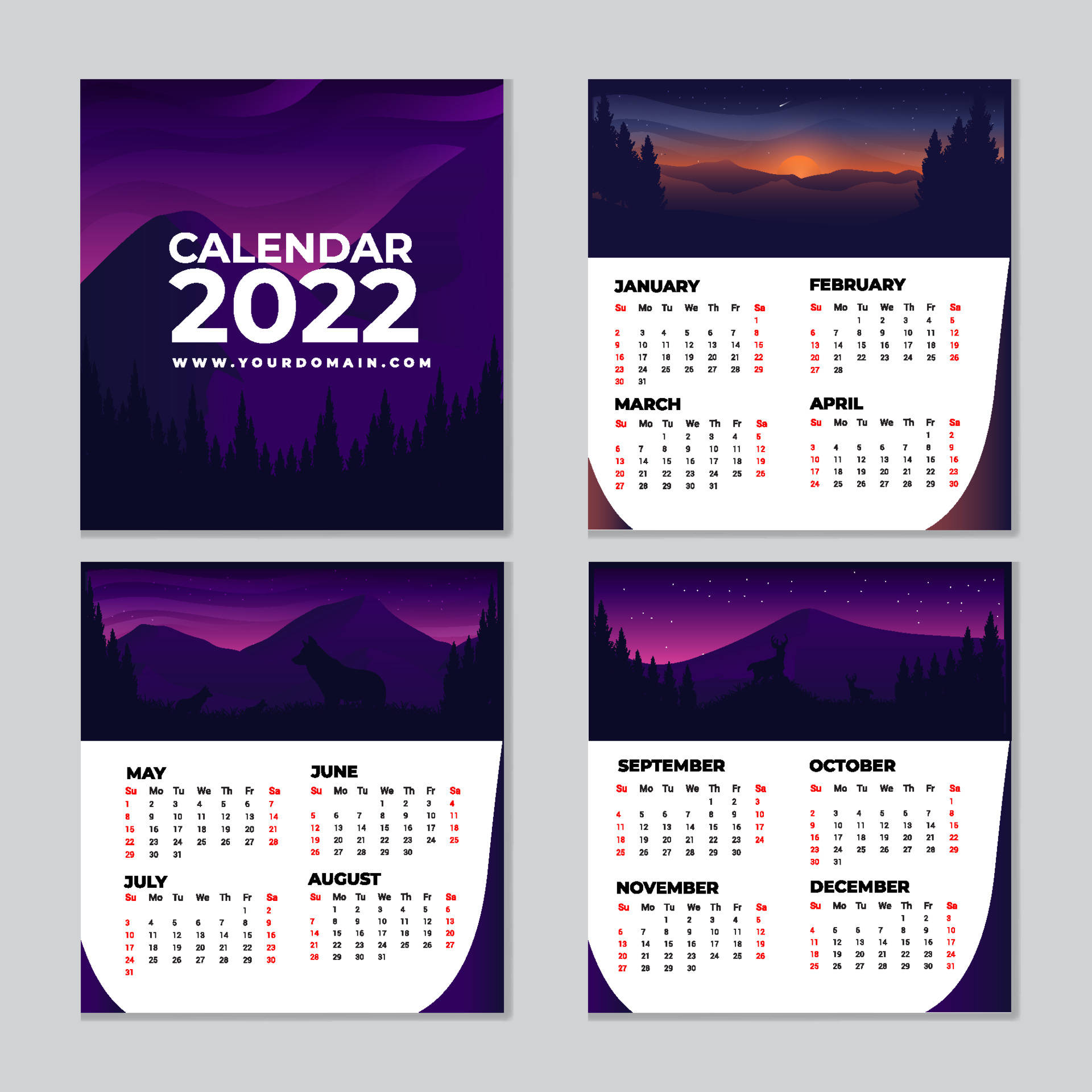 Mountain 2022 Calendar Background