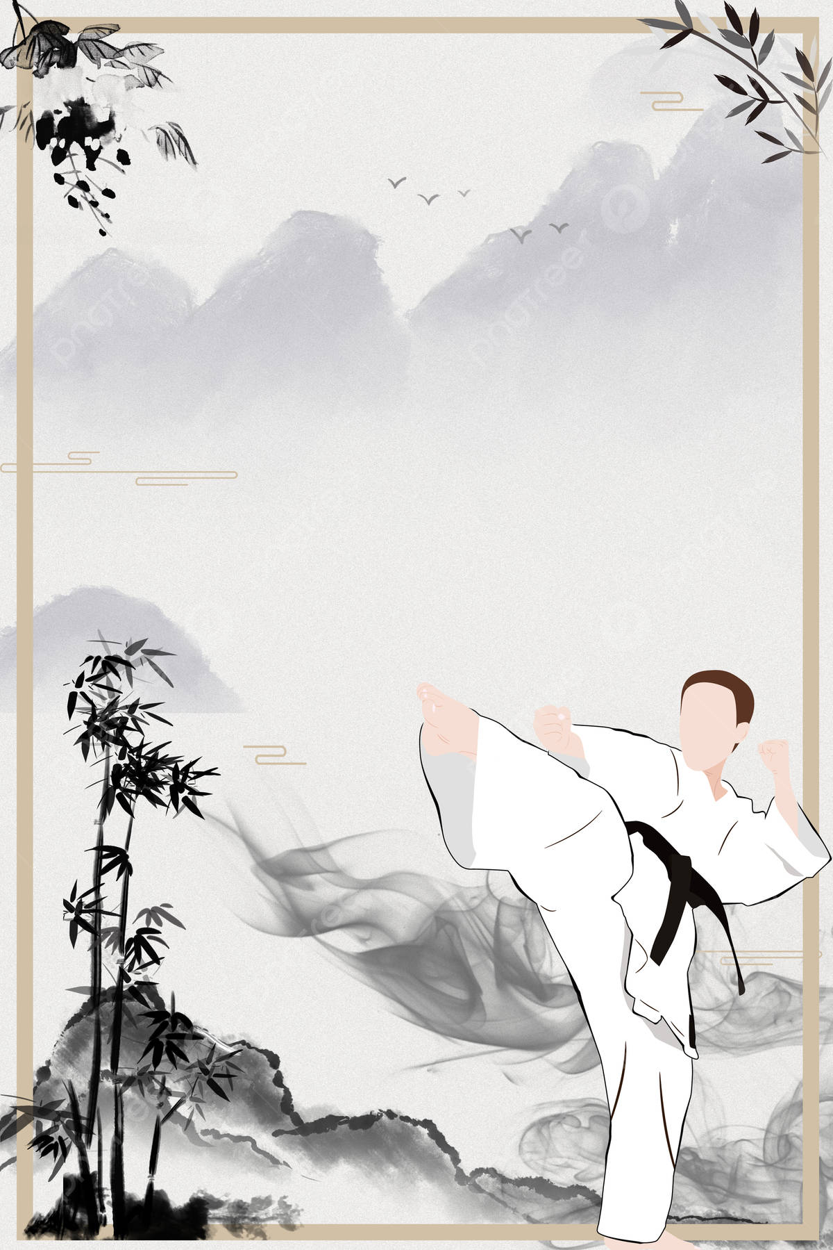 Mountain Aesthetic Taekwondo Graphic Artwork