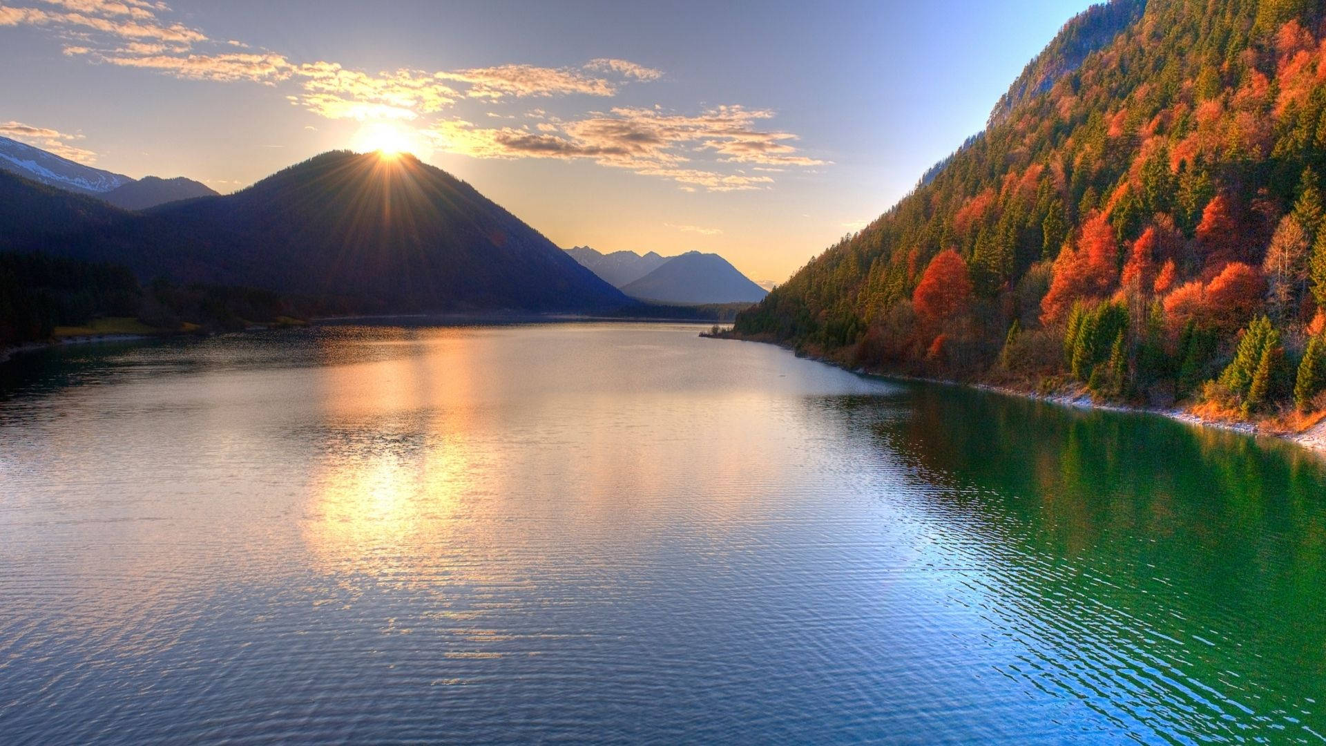 Mountain And Lake Hd Computer Background