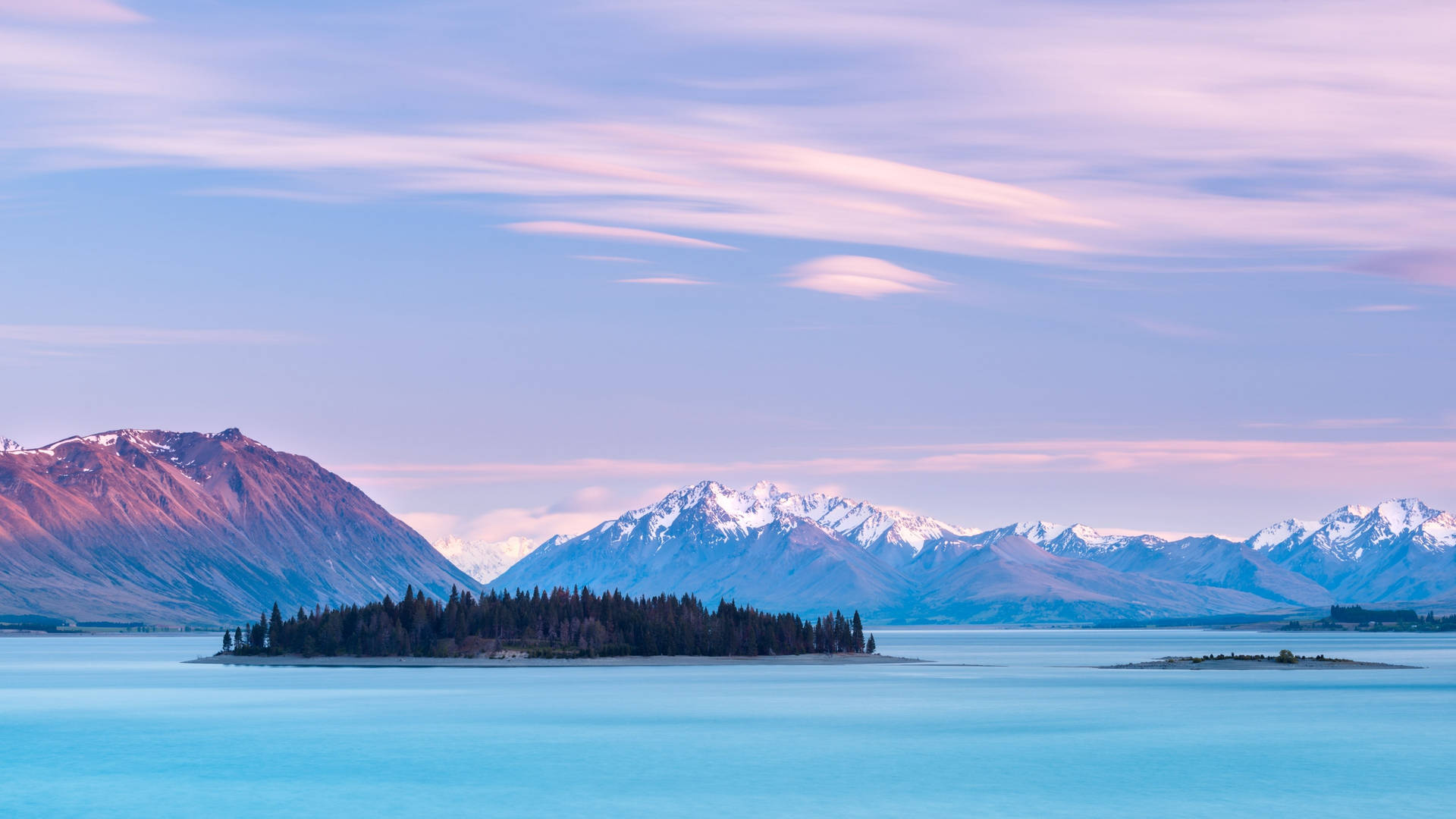 Mountain And Lake Tekapo In New Zealand