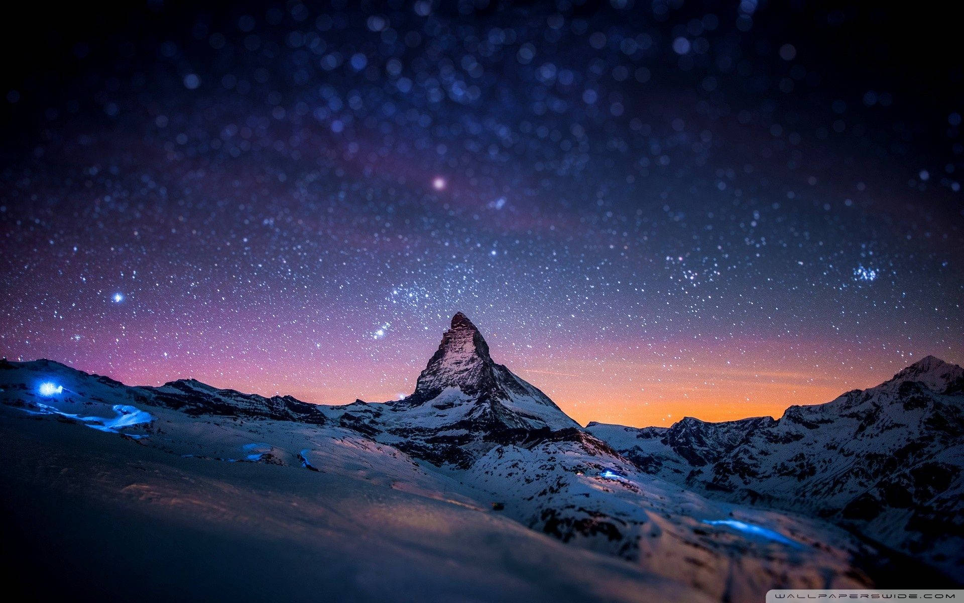 Mountain At Night Background