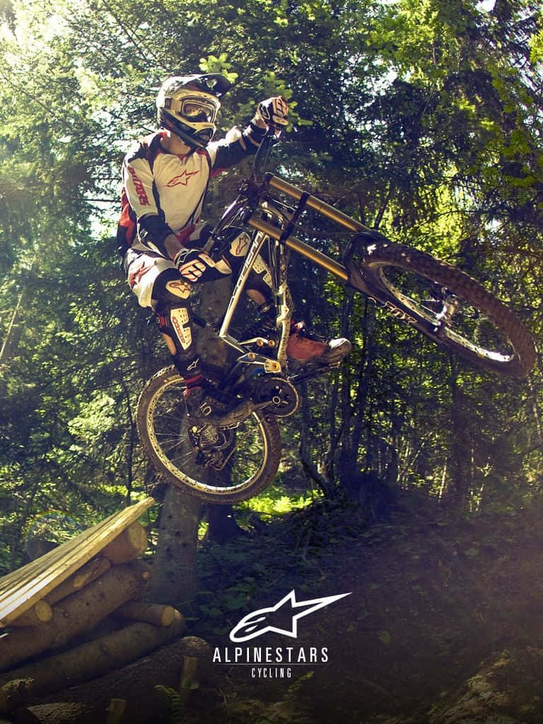 Mountain Bike Iphone Riders Doing Stunt Background