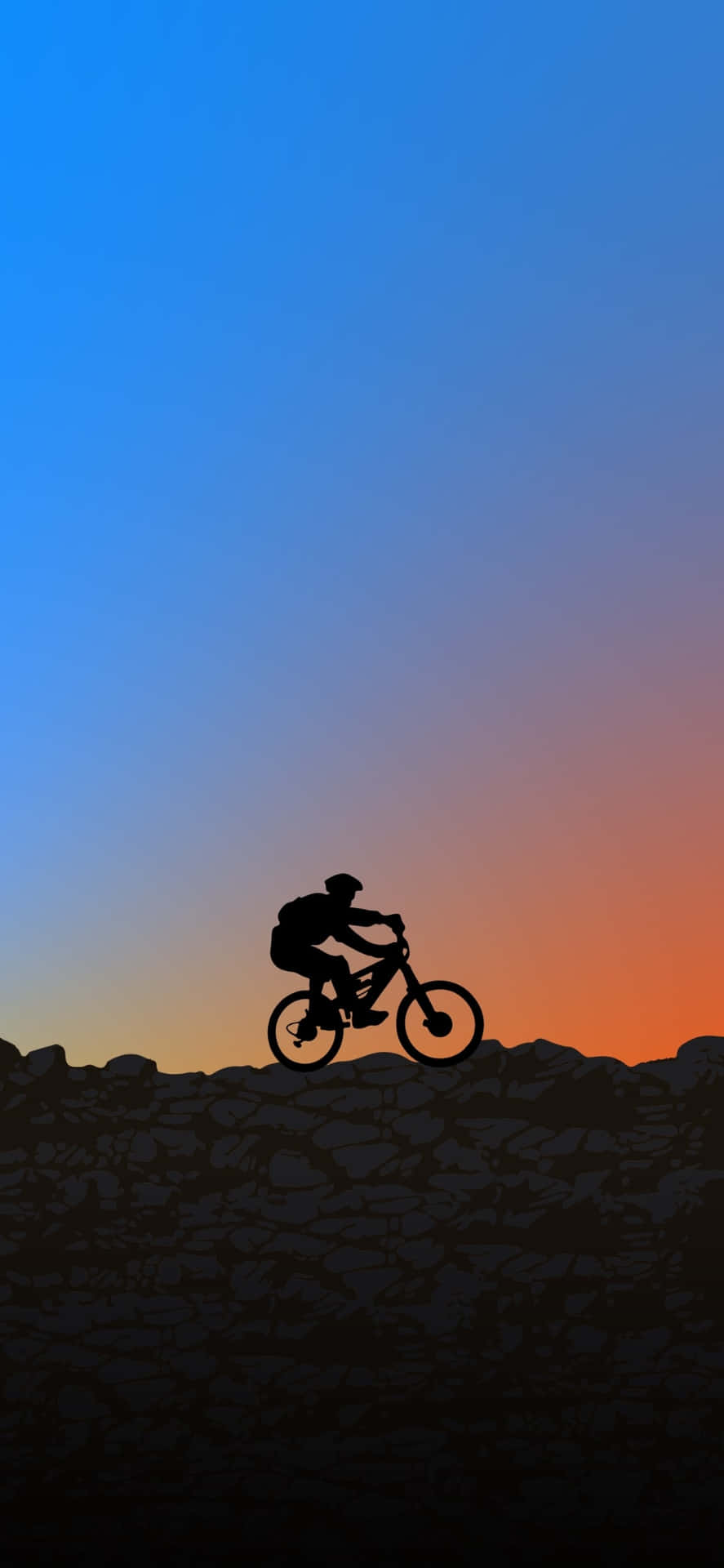 Mountain Biker Sunset Silhouette.jpg Background