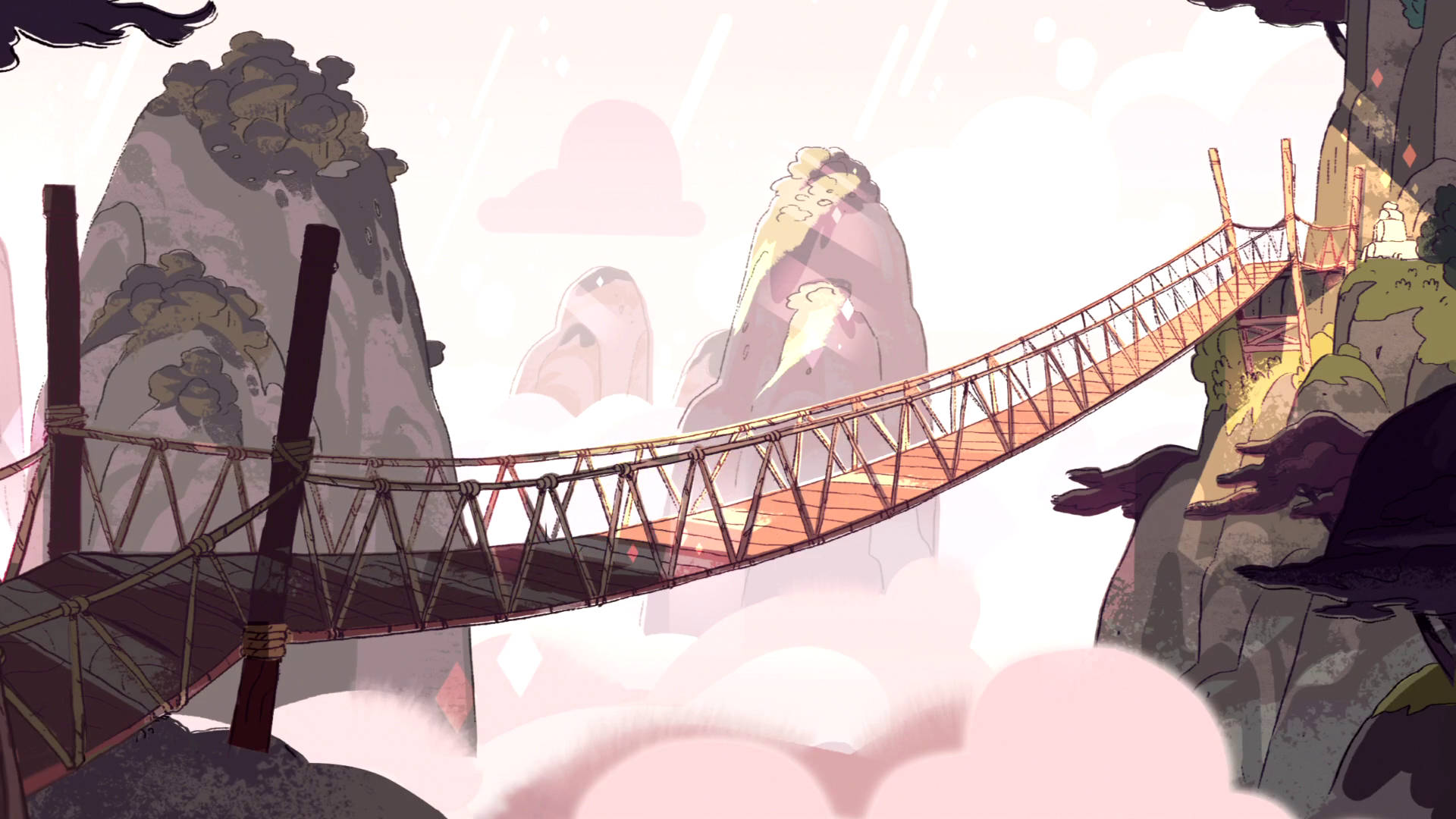 Mountain Bridge From Steven Universe Ipad Background