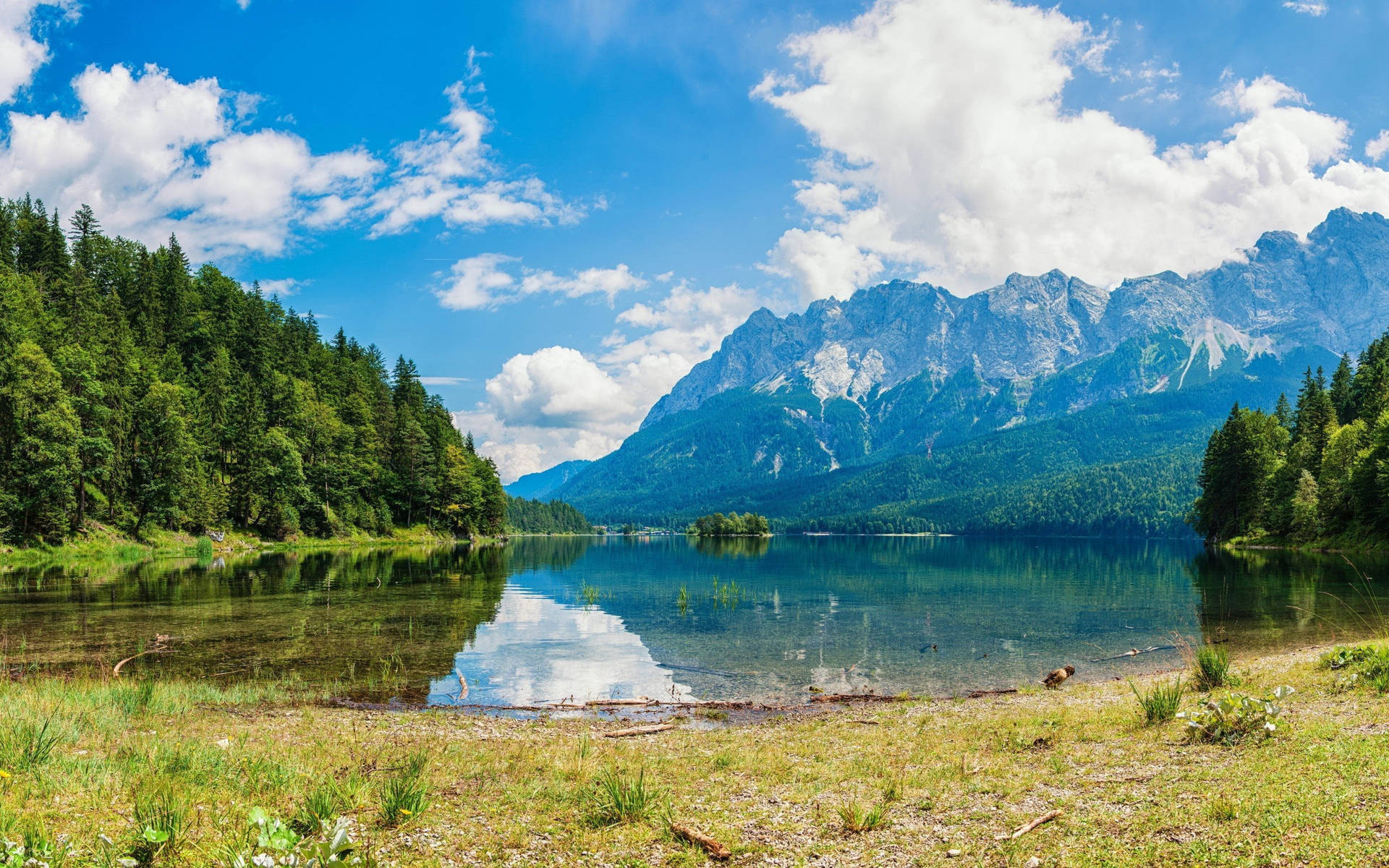 Mountain By Lake Hotmail Background