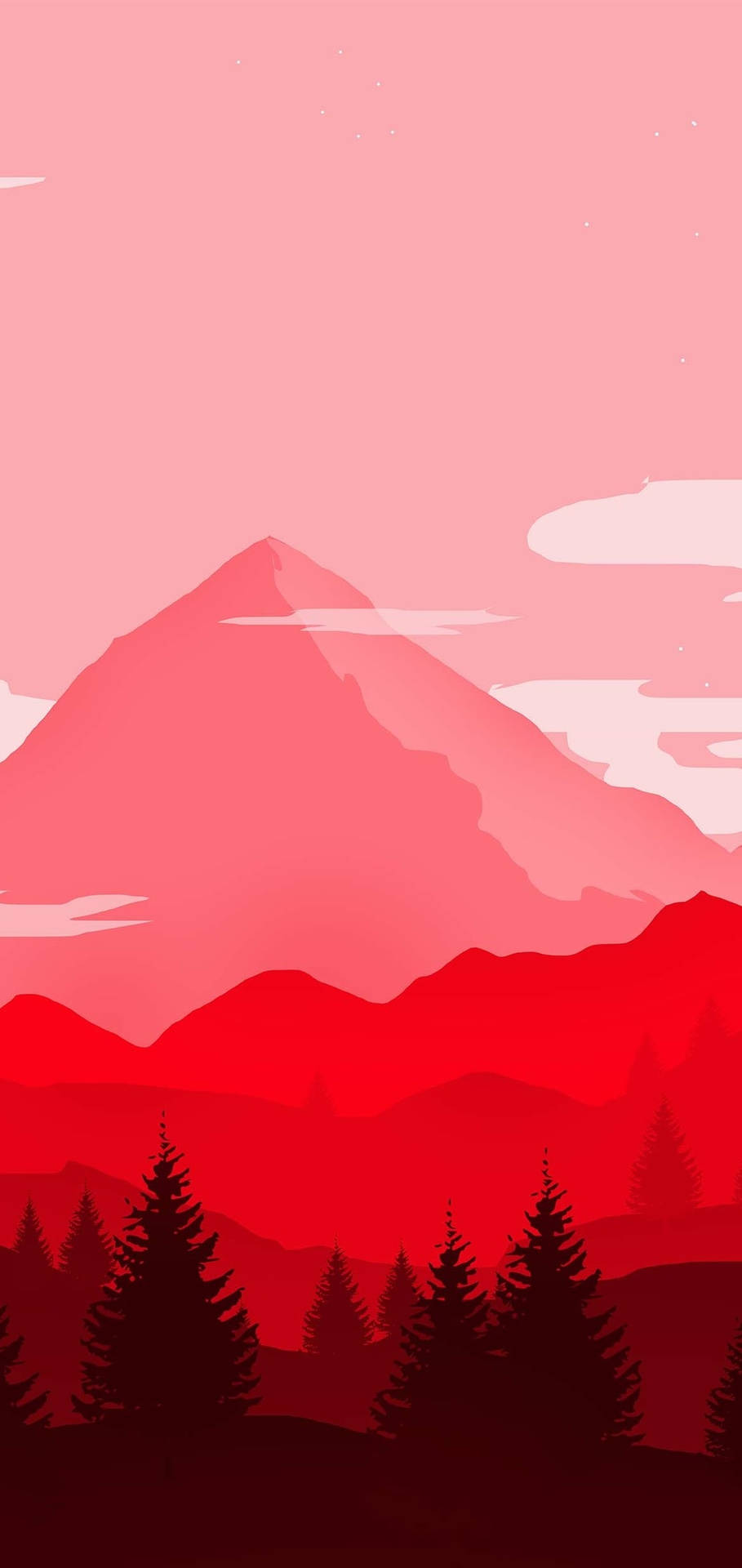 Mountain Cool Android Red Vector Art Background