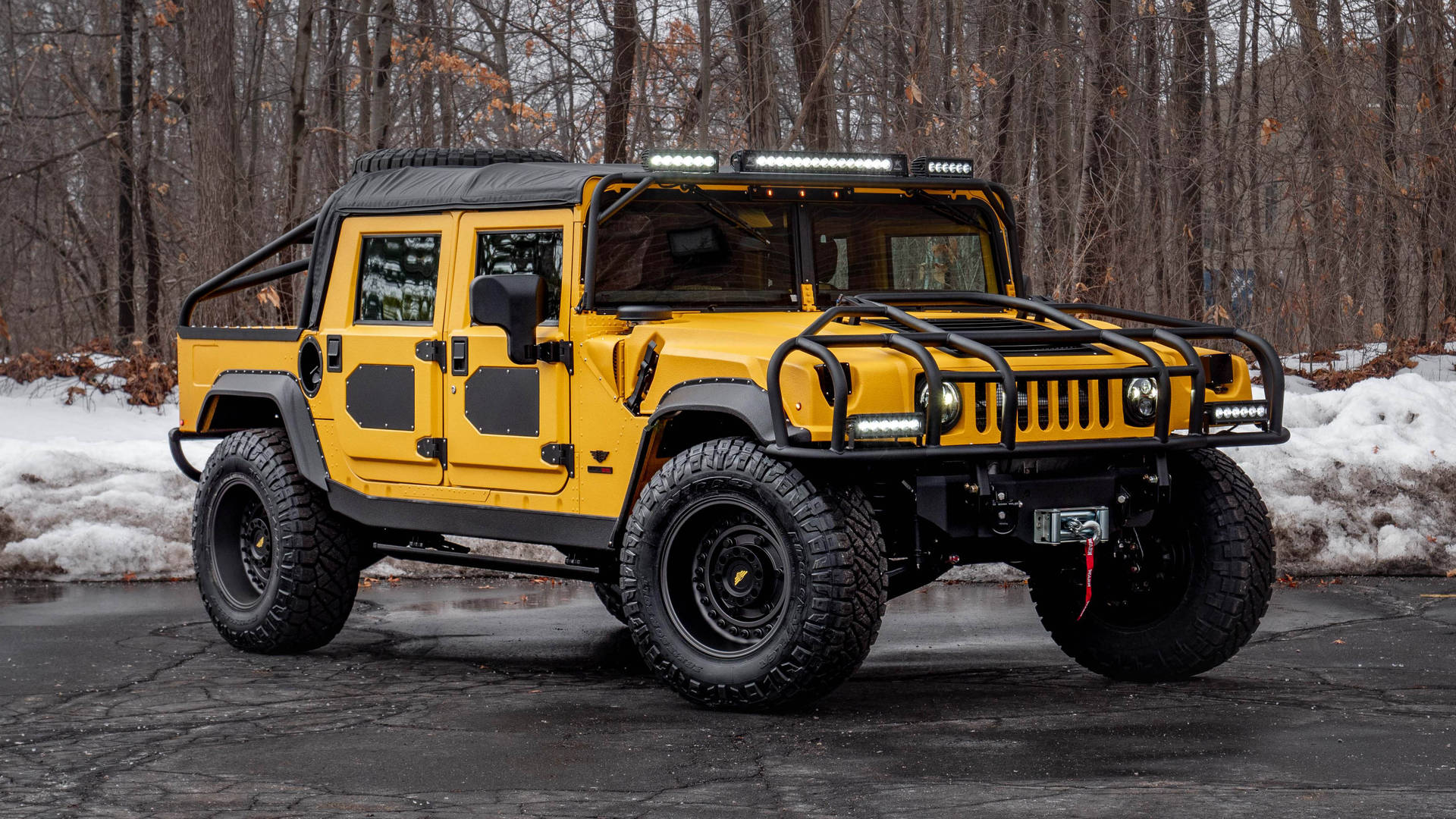 Mountain Hummer Truck Background