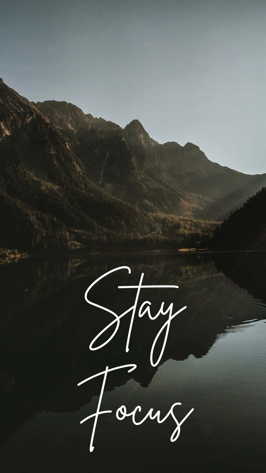 Mountain Lake Inspirational Quote Background