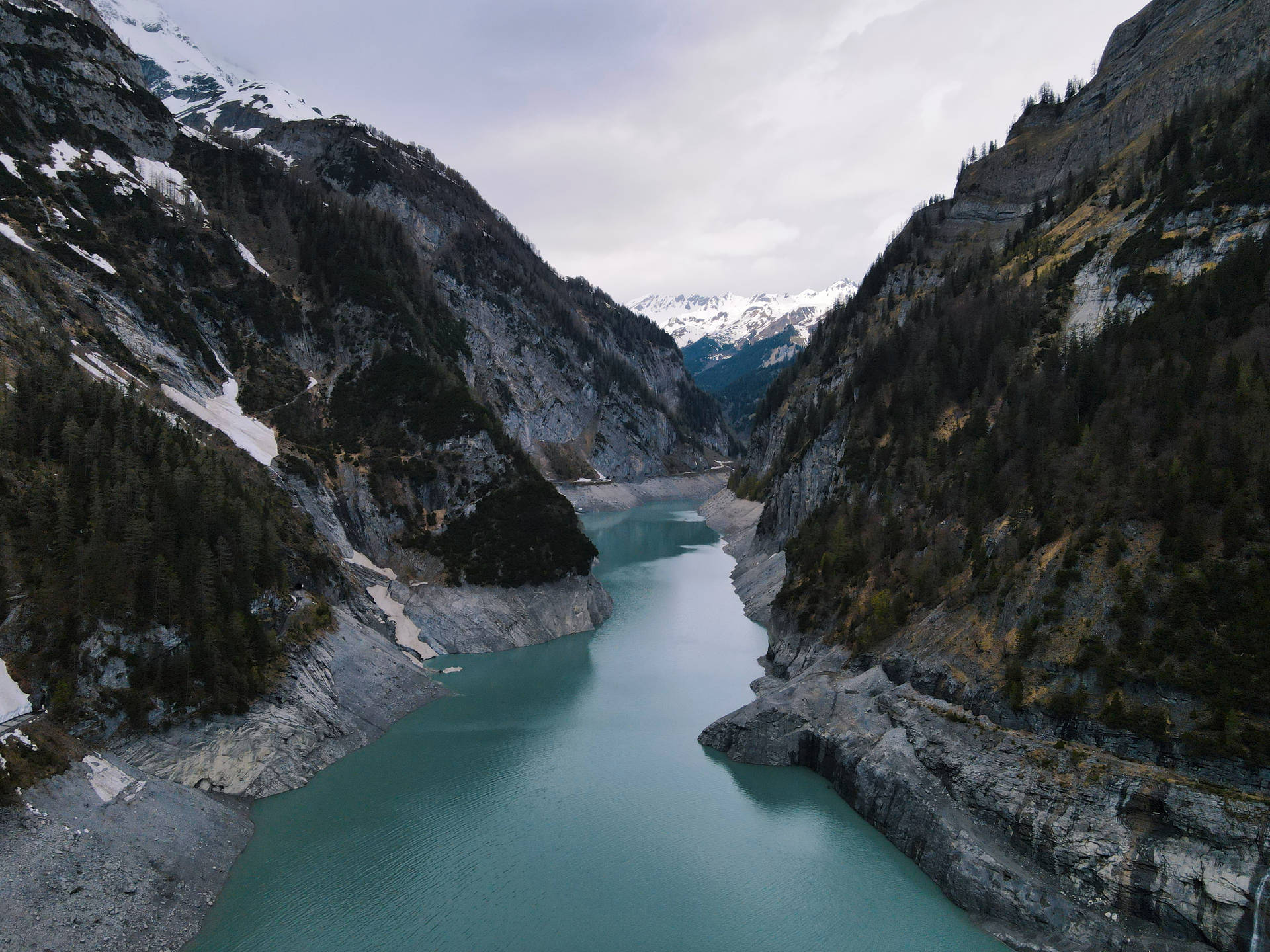 Mountain Lake Topography Background