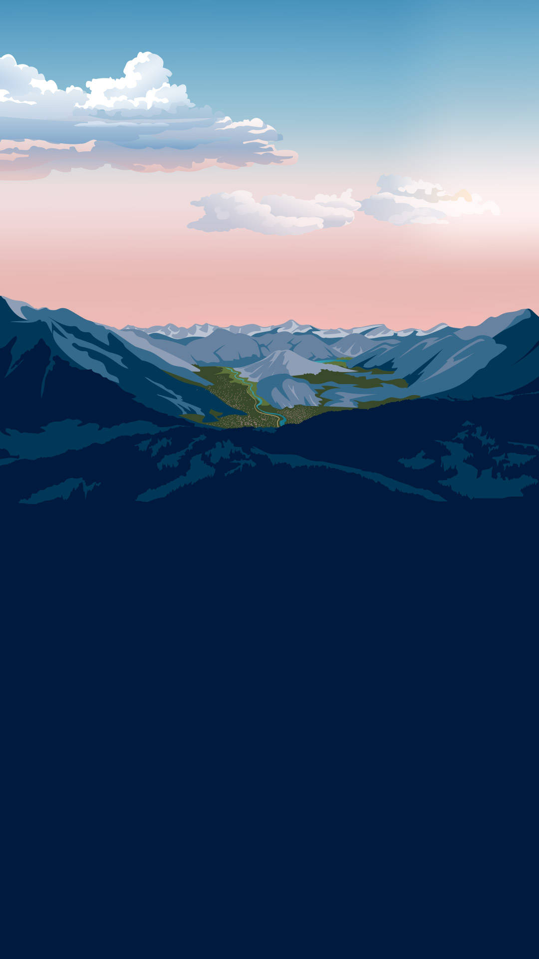 Mountain Landscape Art Smartphone Background Background