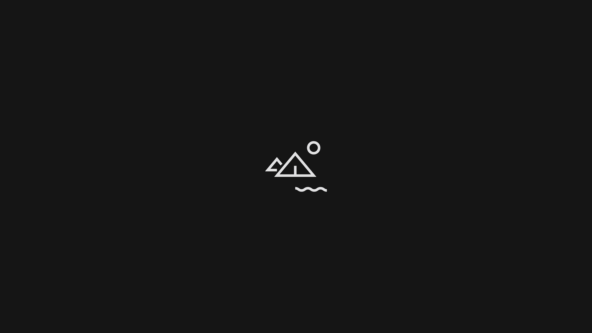 Mountain Line Art Minimalist Aesthetic Laptop Background