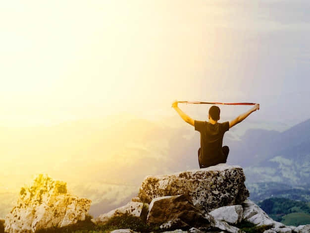 Mountain Meditation Sunrise Background