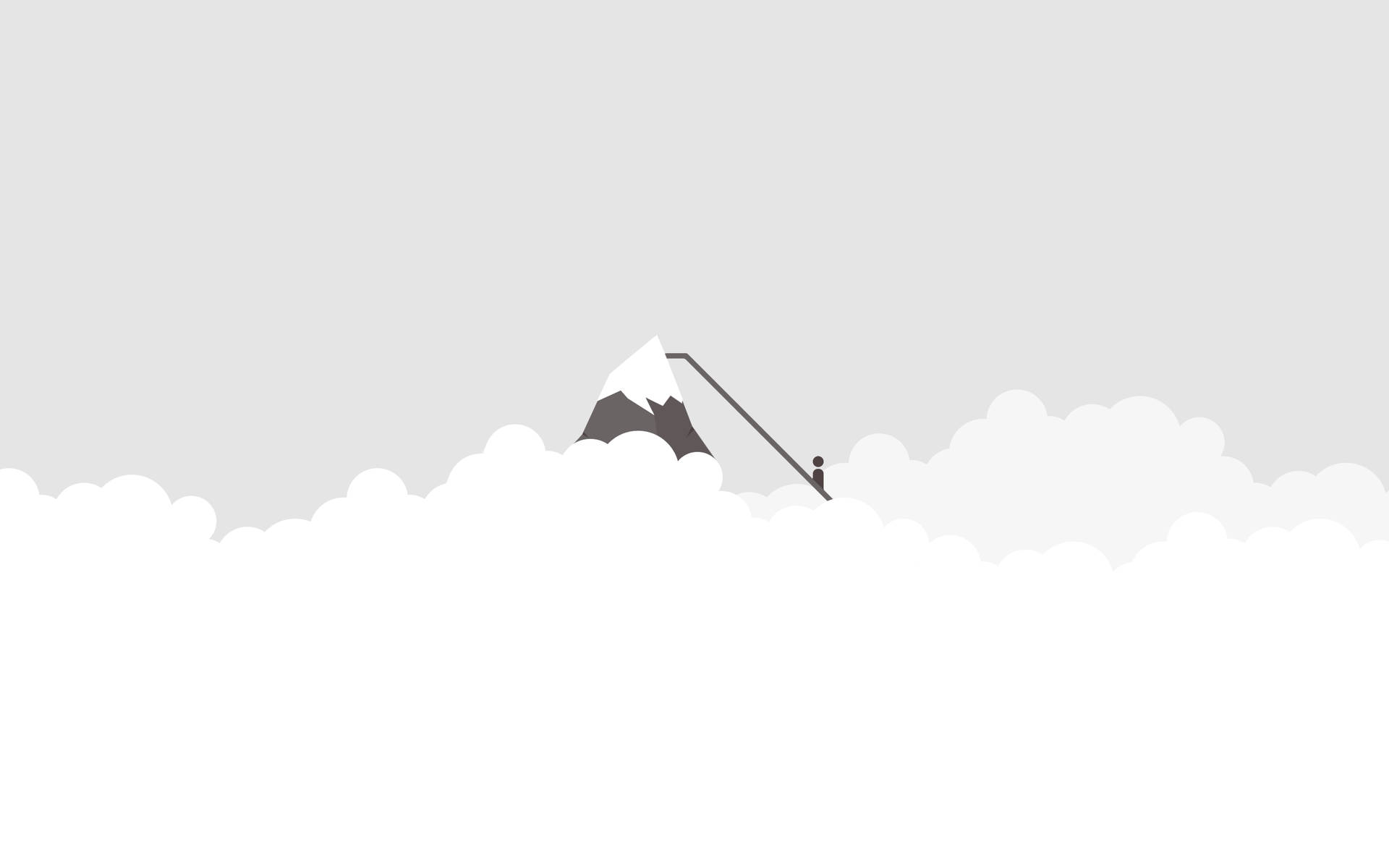Mountain Peak White Minimalist Background