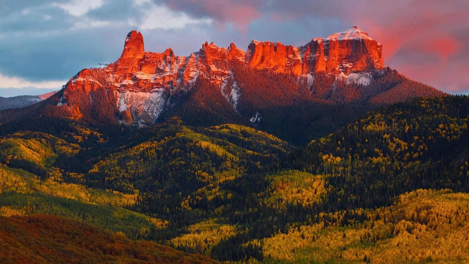 Mountain Peaks In Denver Background