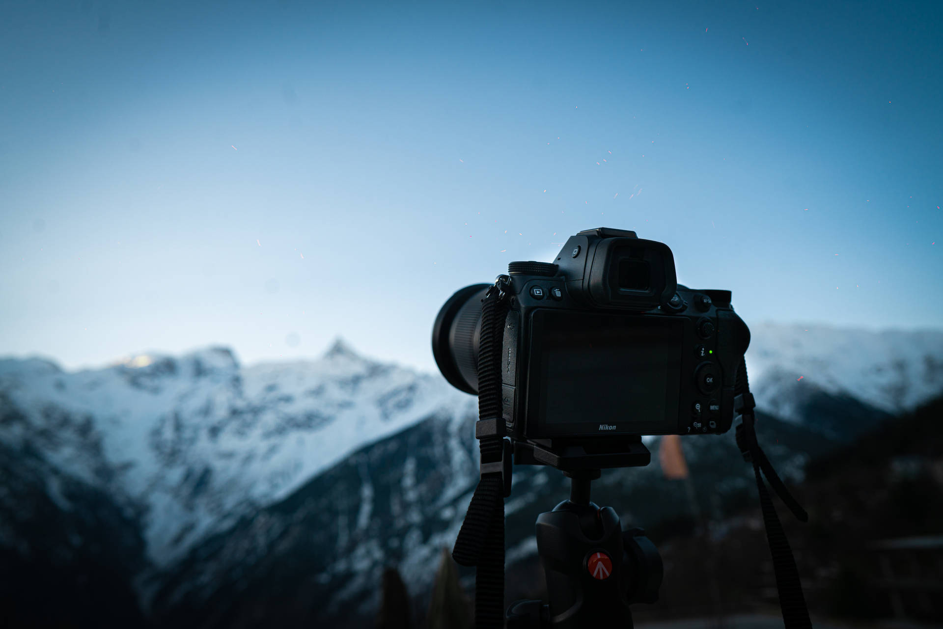 Mountain Photography With Black Dslr Camera Background