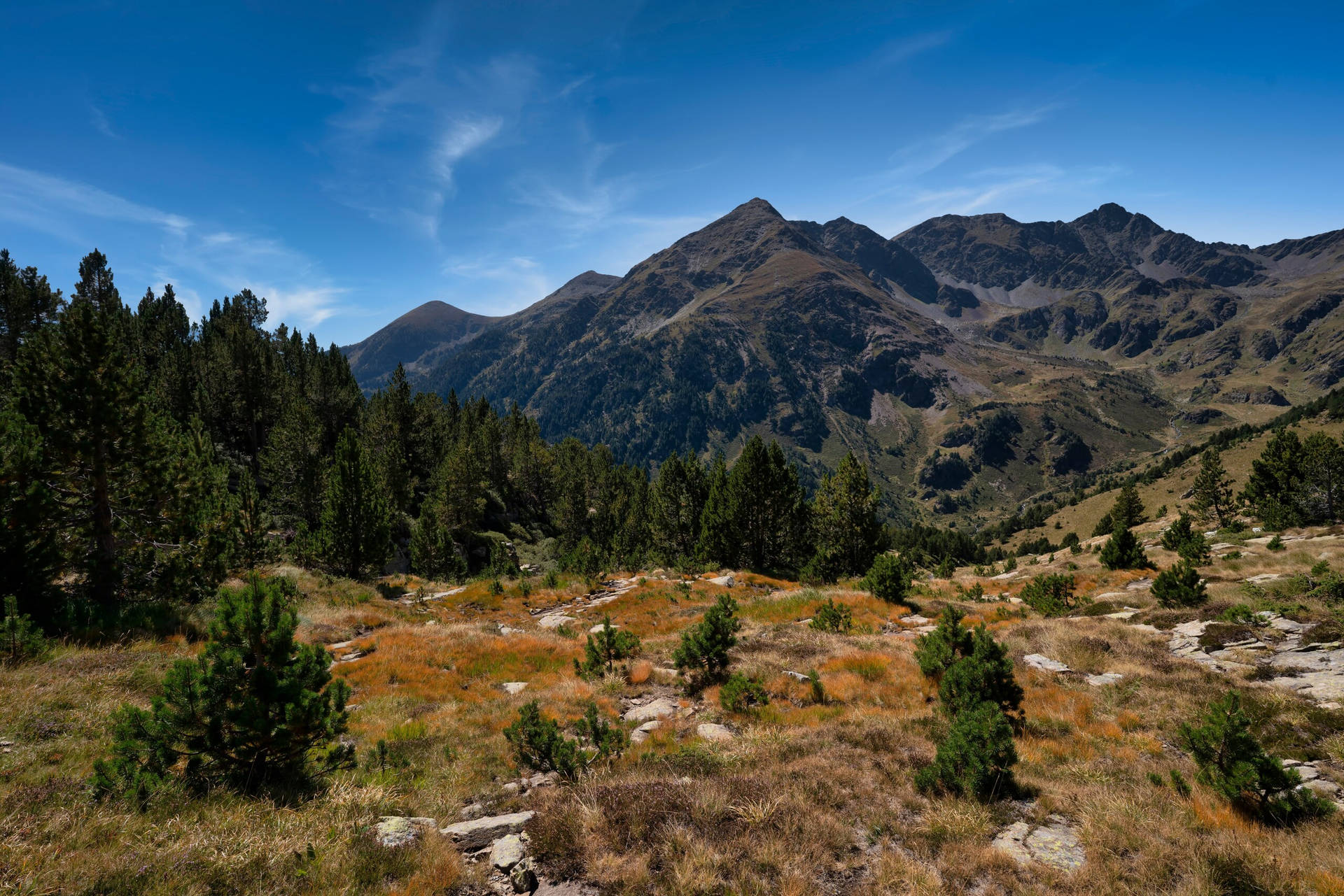 Mountain Range Andorra Background