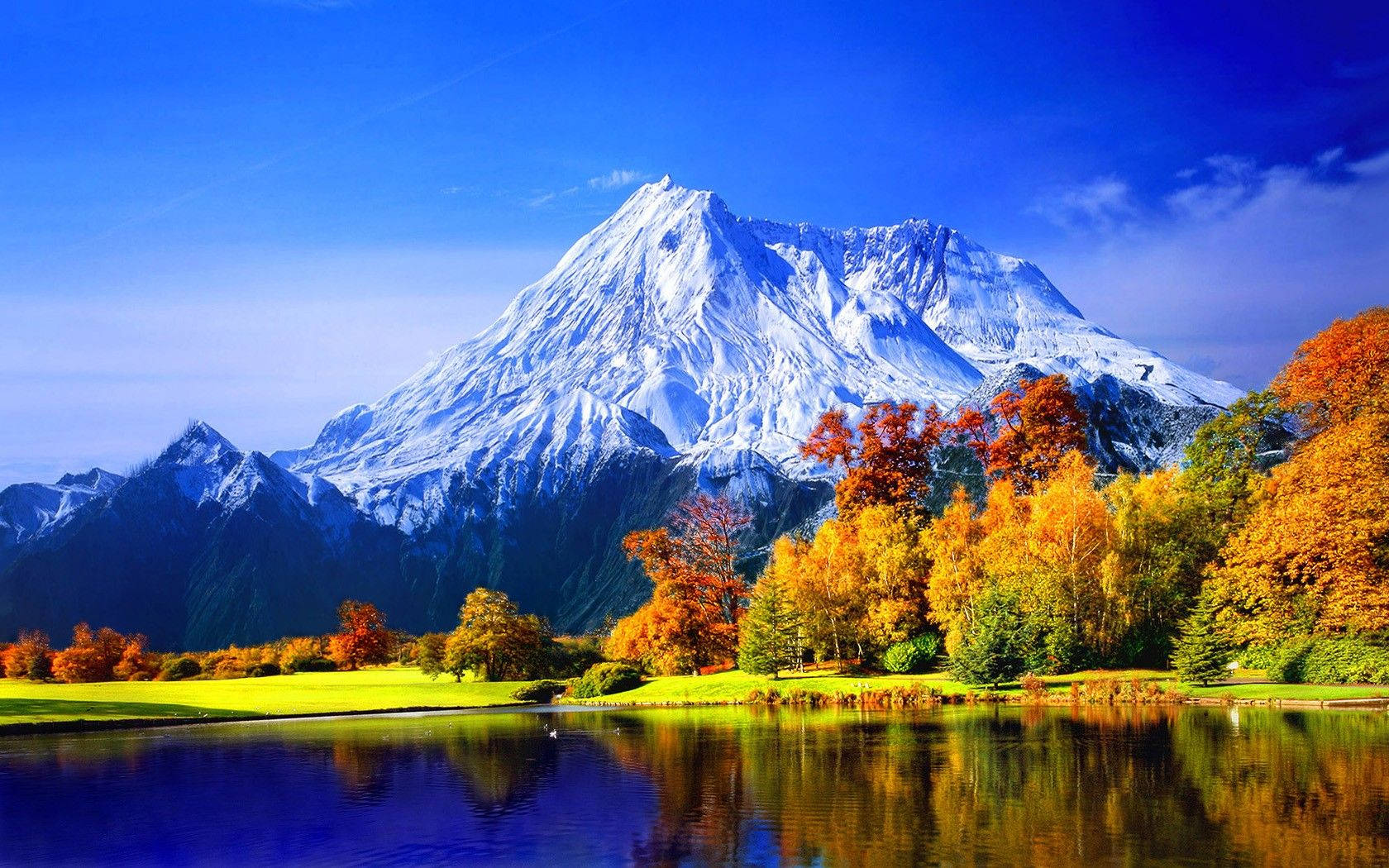 Mountain Range Fall Desktop