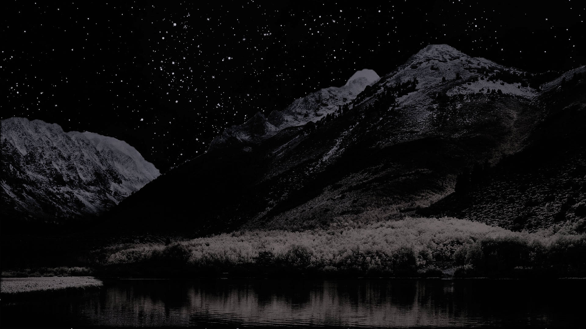 Mountain Ridge At Night Macos Background