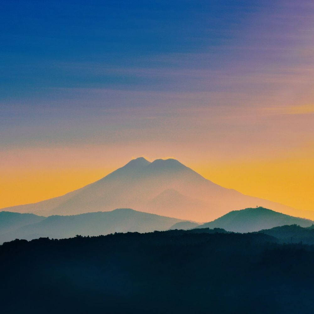 Mountain Silhouette Aesthetic Tablet Background