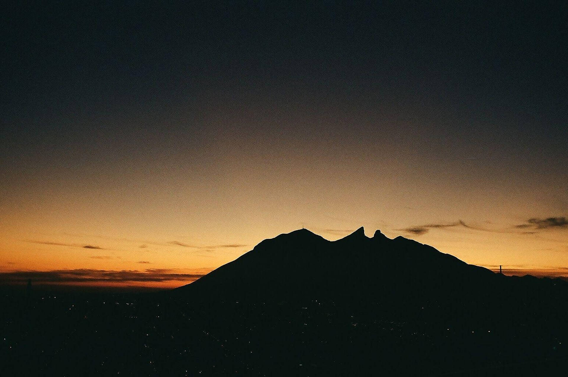 Mountain Silhouette In Monterrey