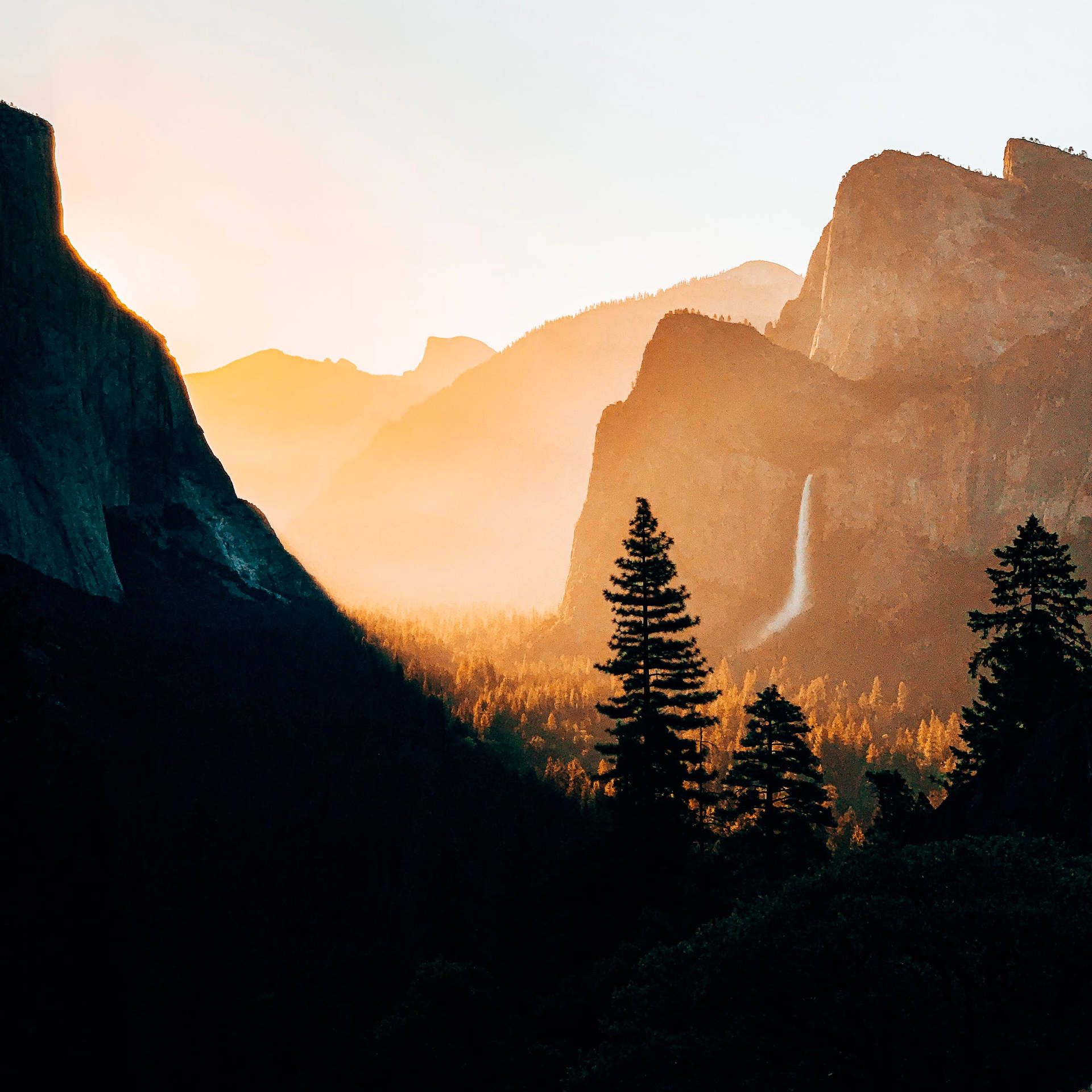 Mountain Silhouette Nature Scenery Background