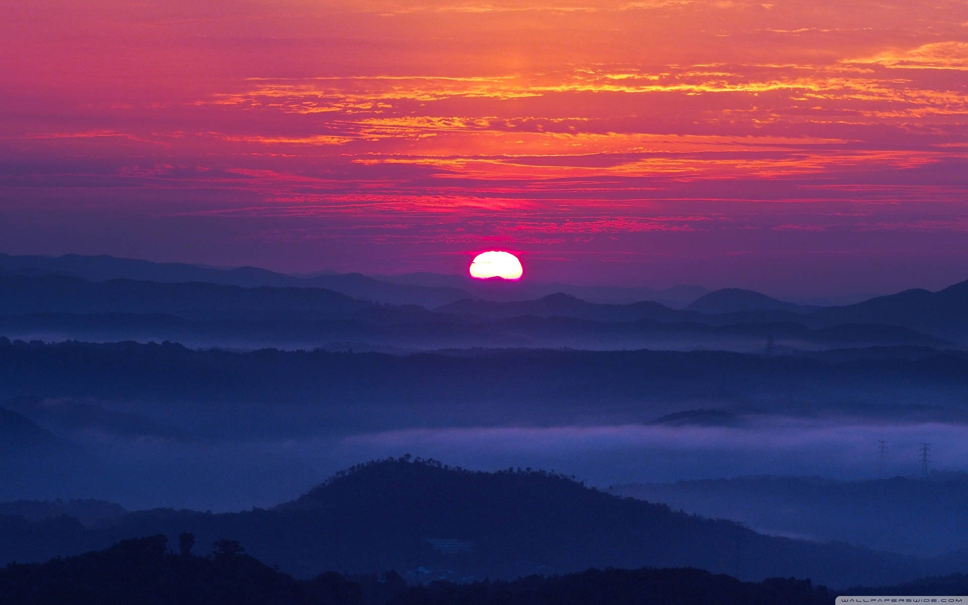 Mountain Sunset Background