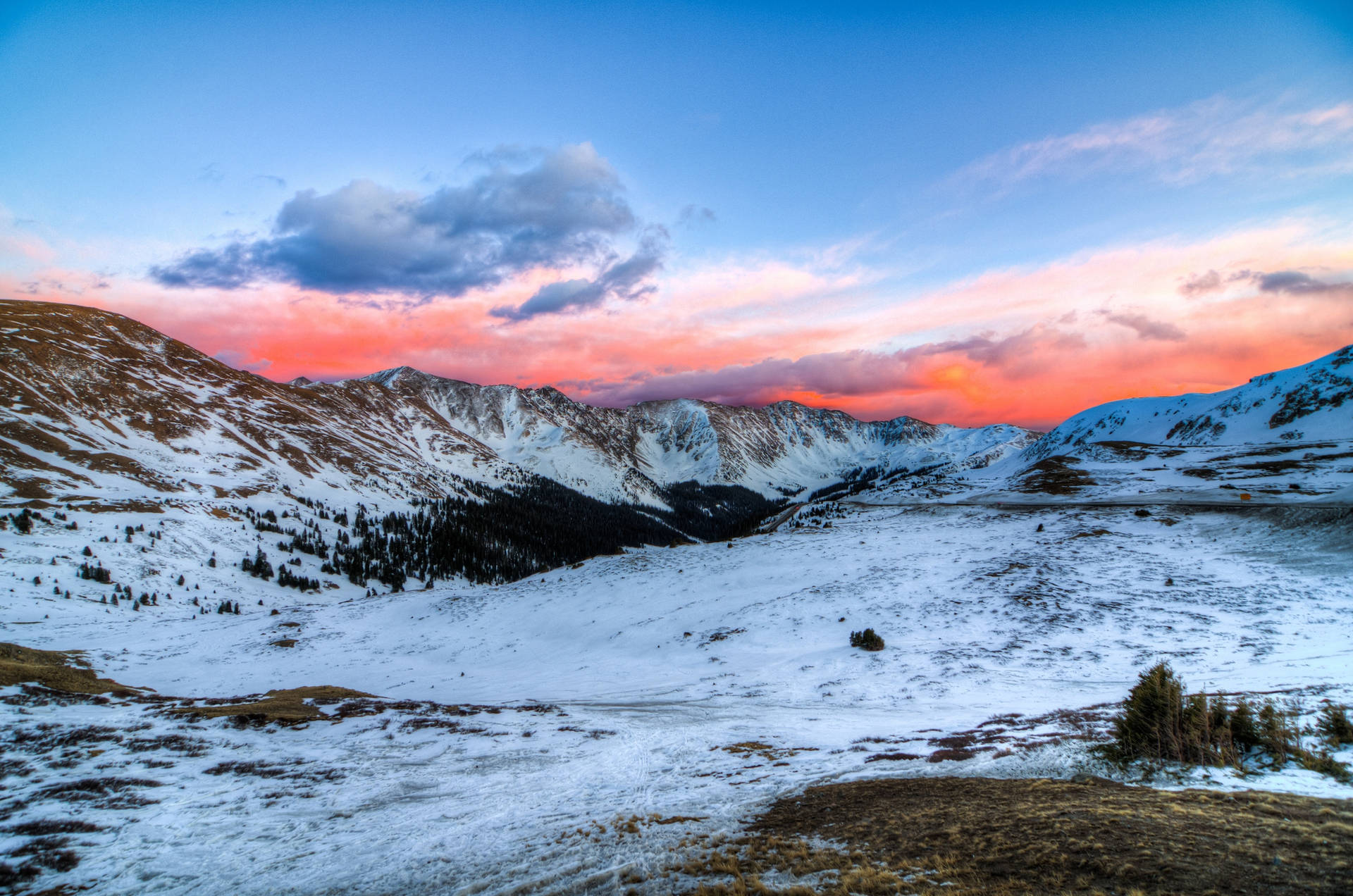 Mountain Sunset Background