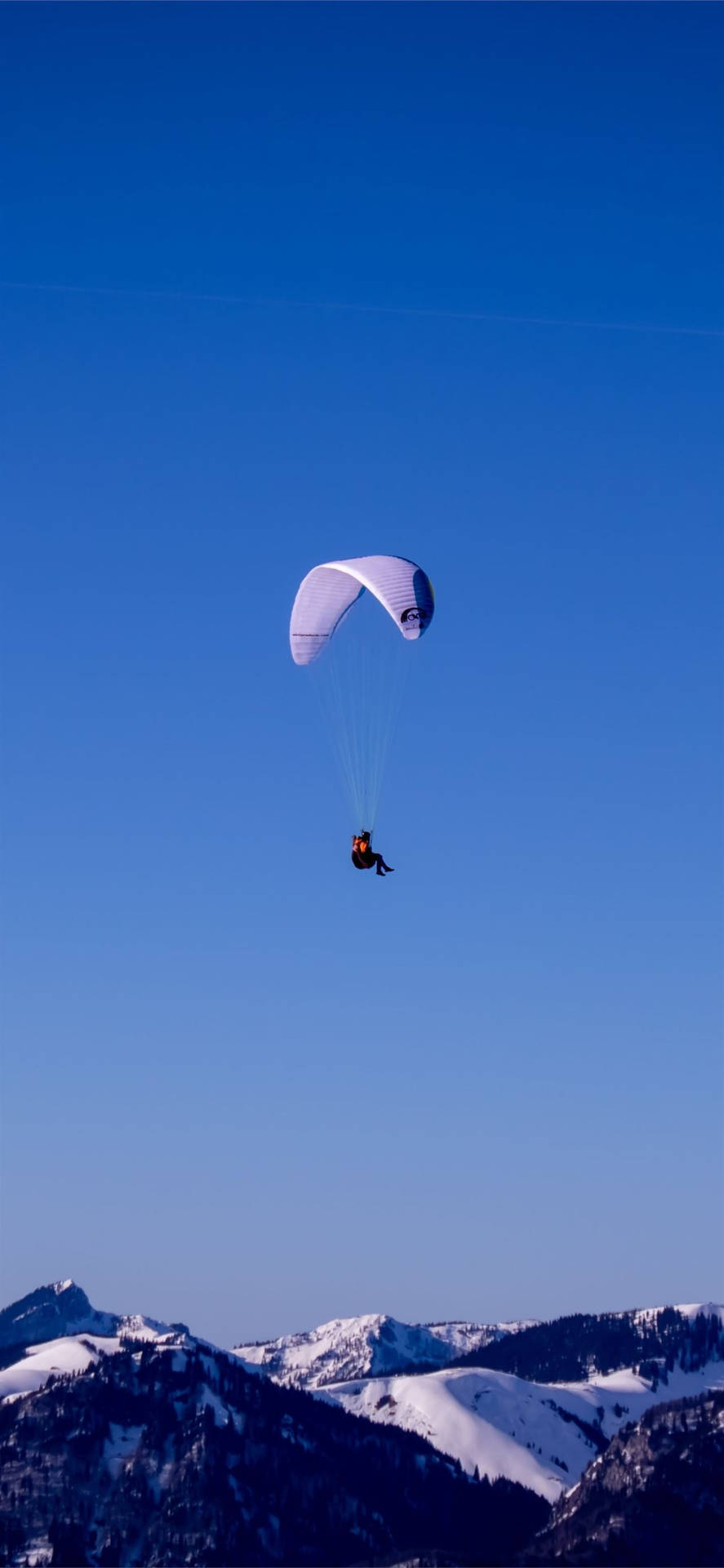 Mountain Top View From Parasailing Background