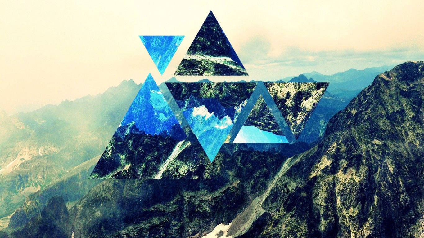 Mountain Triangles Polyscape Art Background