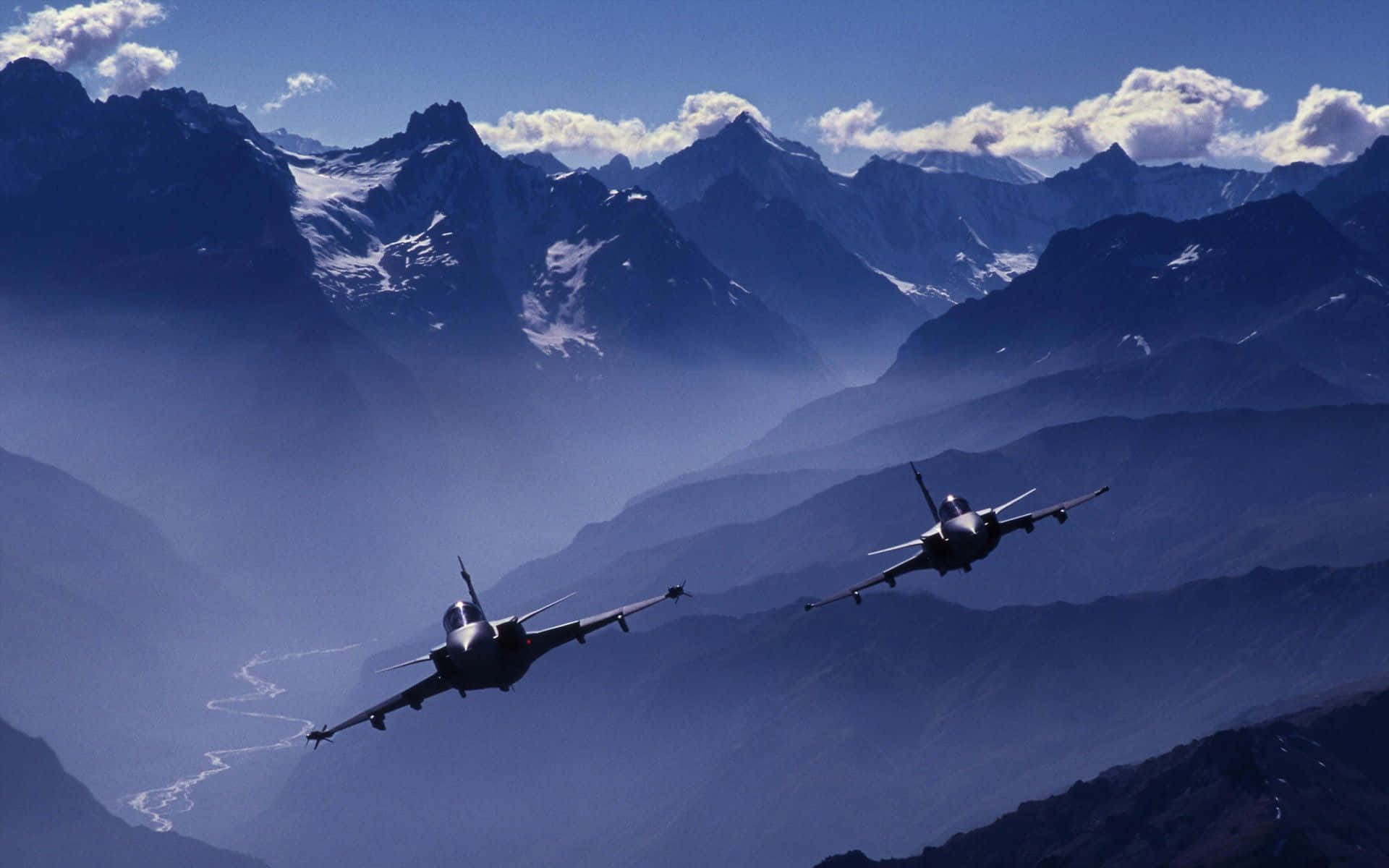 Mountain View Flying Aircrafts Military Desktop Background