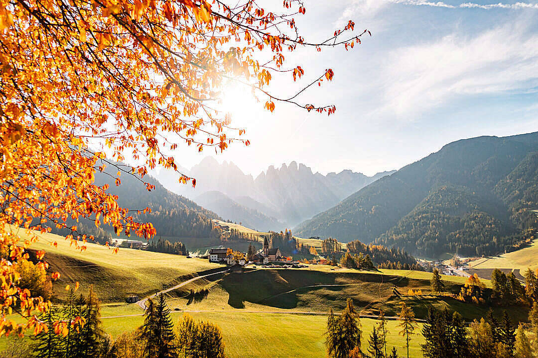 Mountainous Landscape Beautiful Autumn Desktop Background