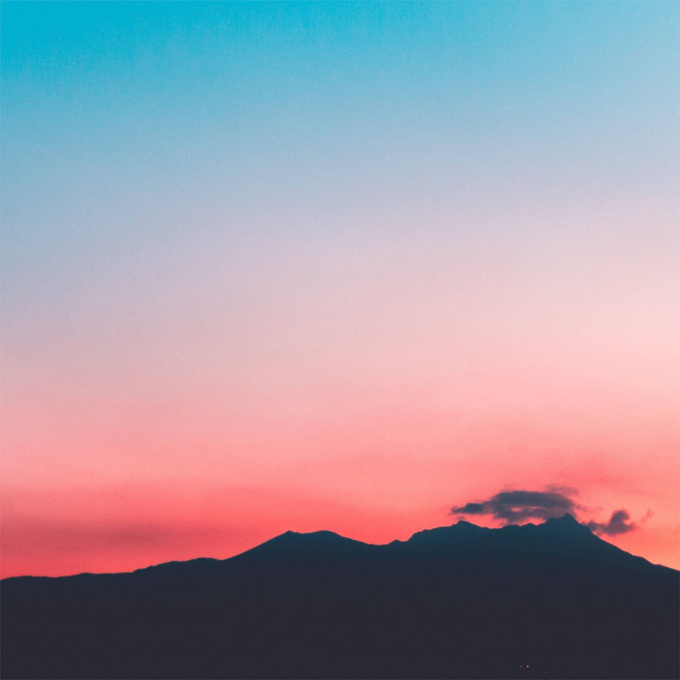 Mountainous Pink Sunset