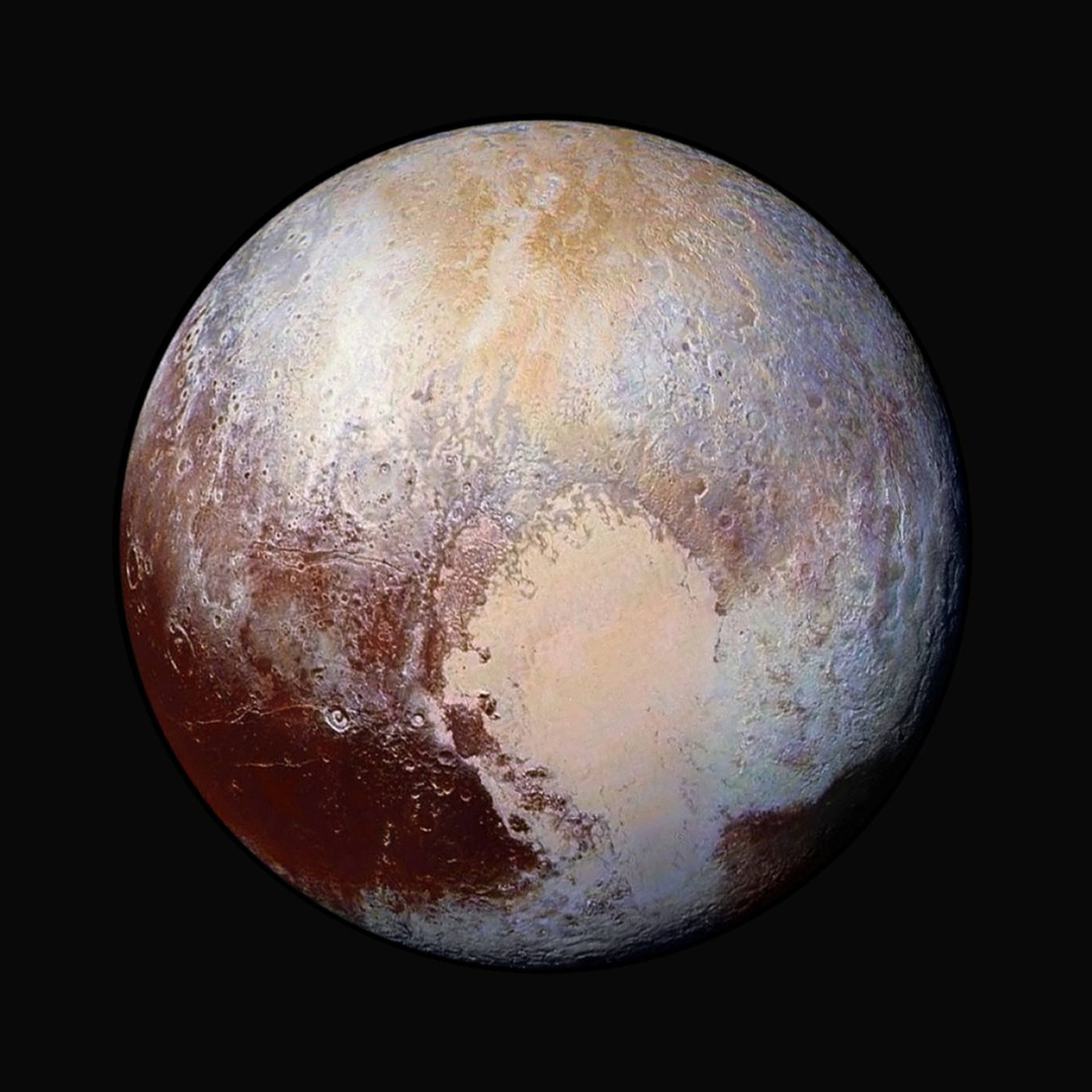 Mountainous Planet Pluto Background